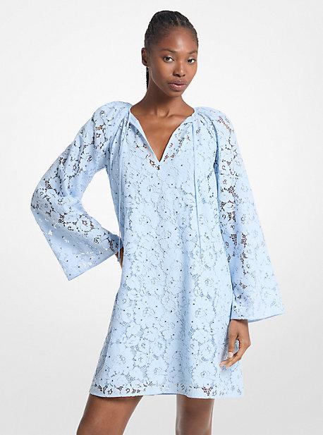 michael kors floral medallion lace dress Michael Michael Kors, Medallion Lace Dress, White, Xxs