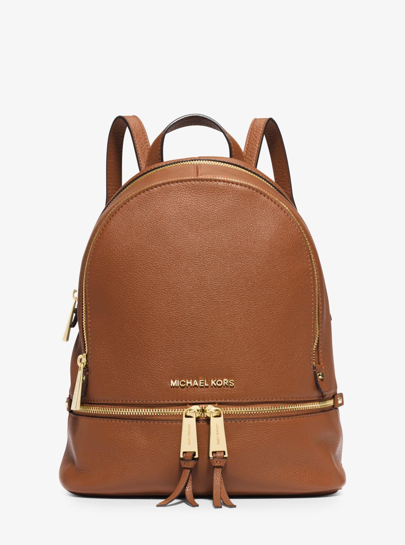 MICHAEL Michael Kors Rhea Medium Leather Backpack in Brown Lyst UK