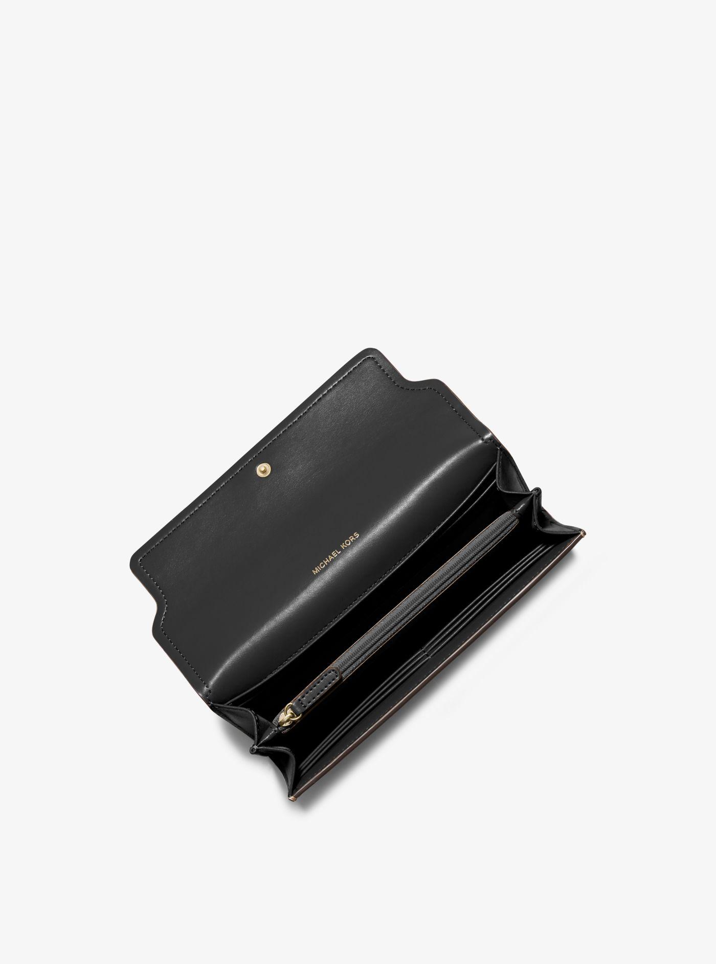 Michael Kors Hamilton Legacy Large Leather Wallet in Black Lyst
