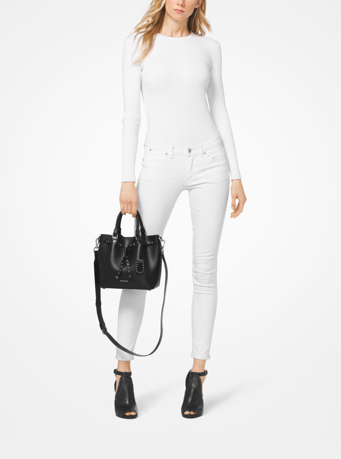 blakely small leather bucket bag