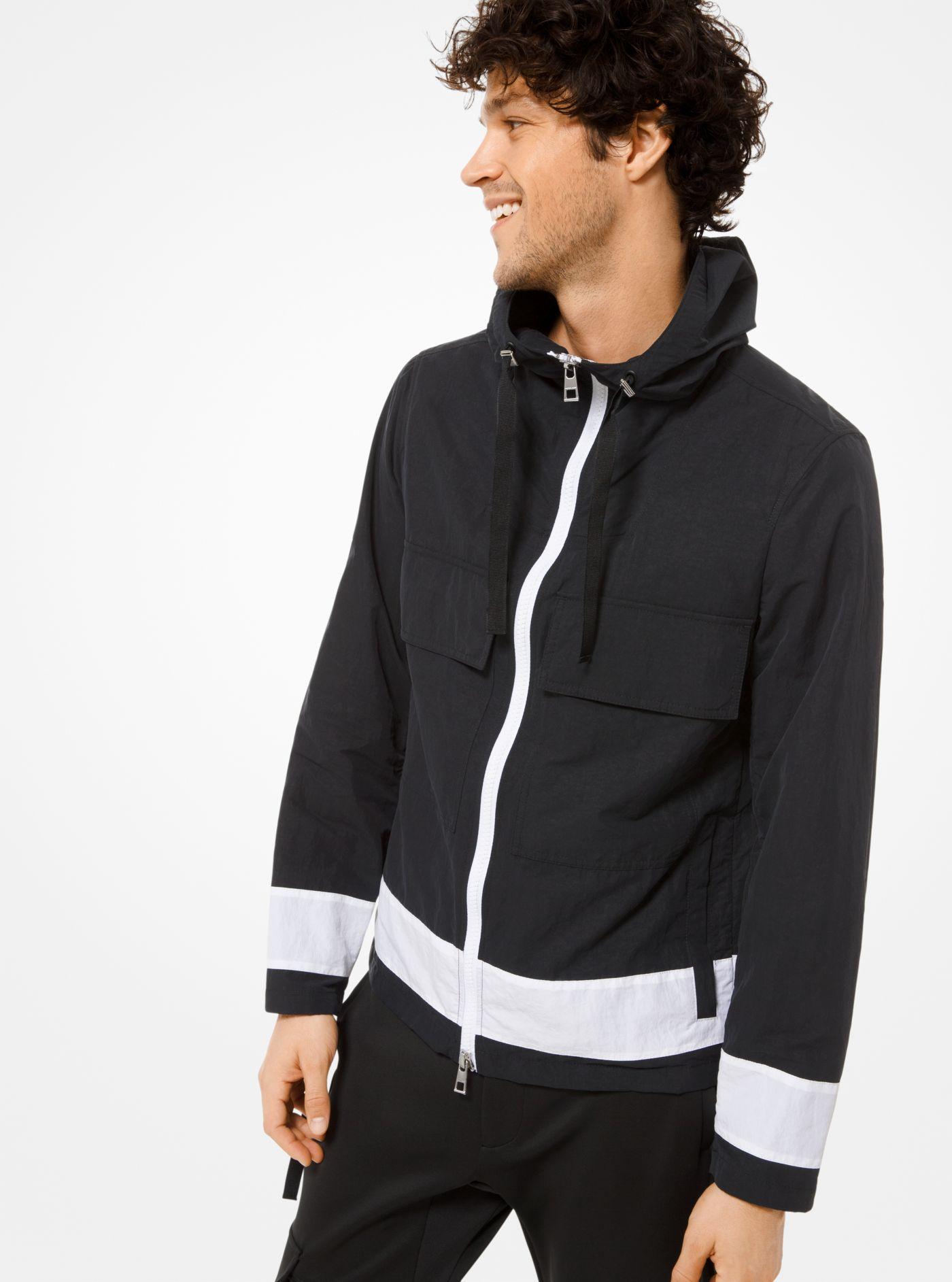 color block nylon jacket