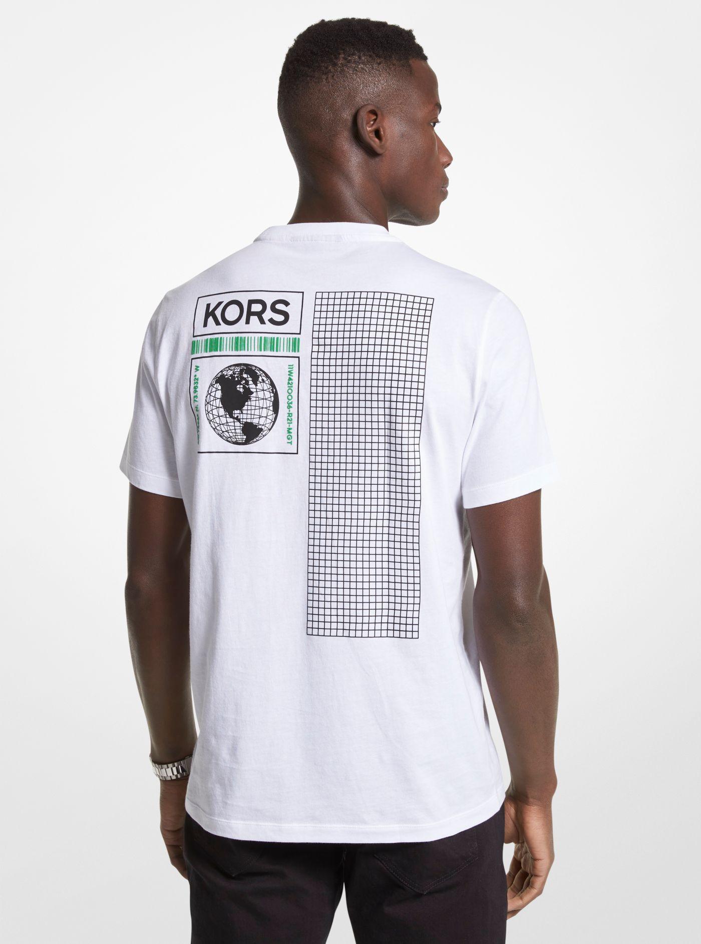 Michael Kors Graphic Logo Cotton T-shirt in White for Men | Lyst