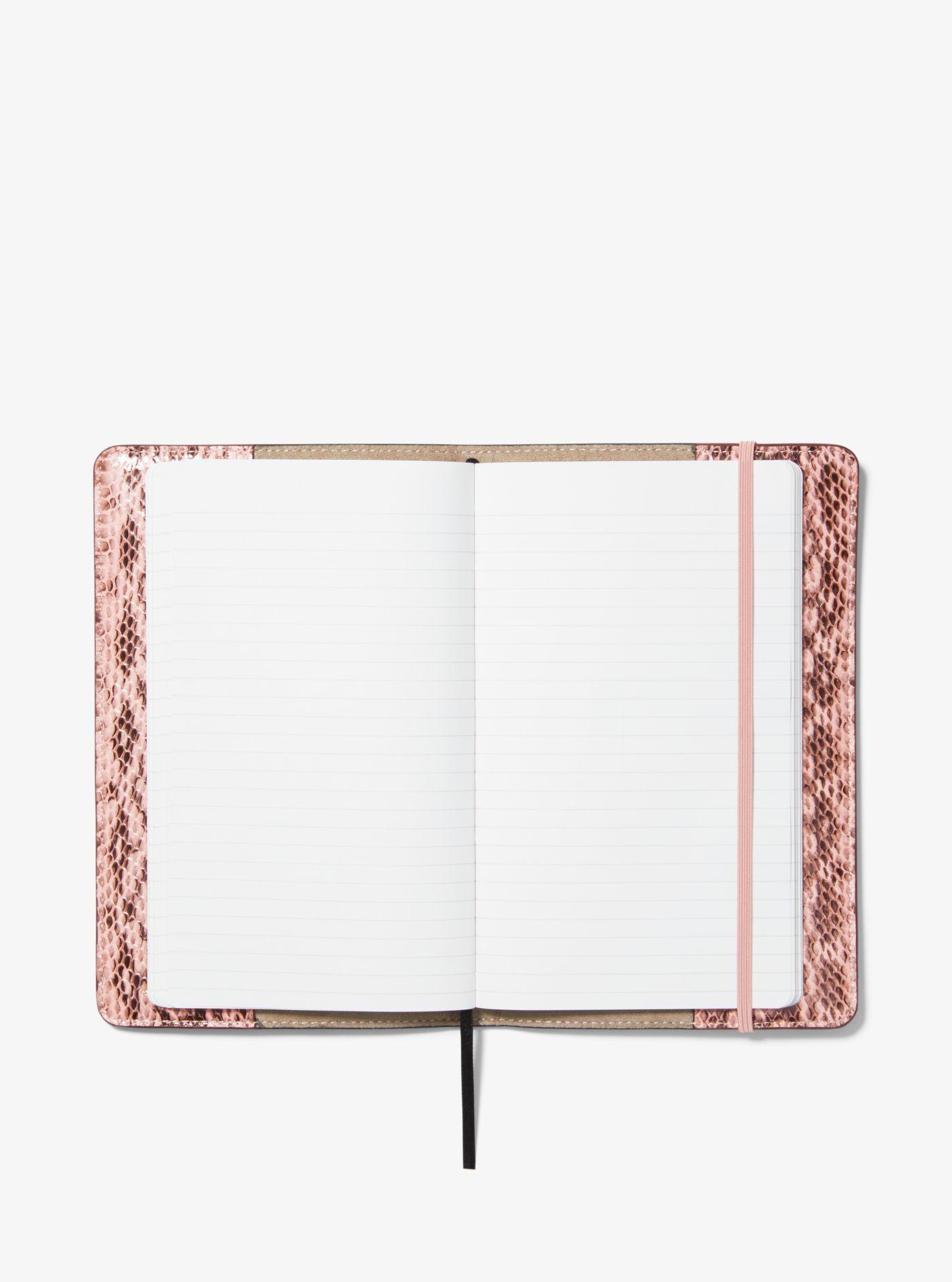 Michael Kors Leather Medium Snakeskin Notebook - Lyst