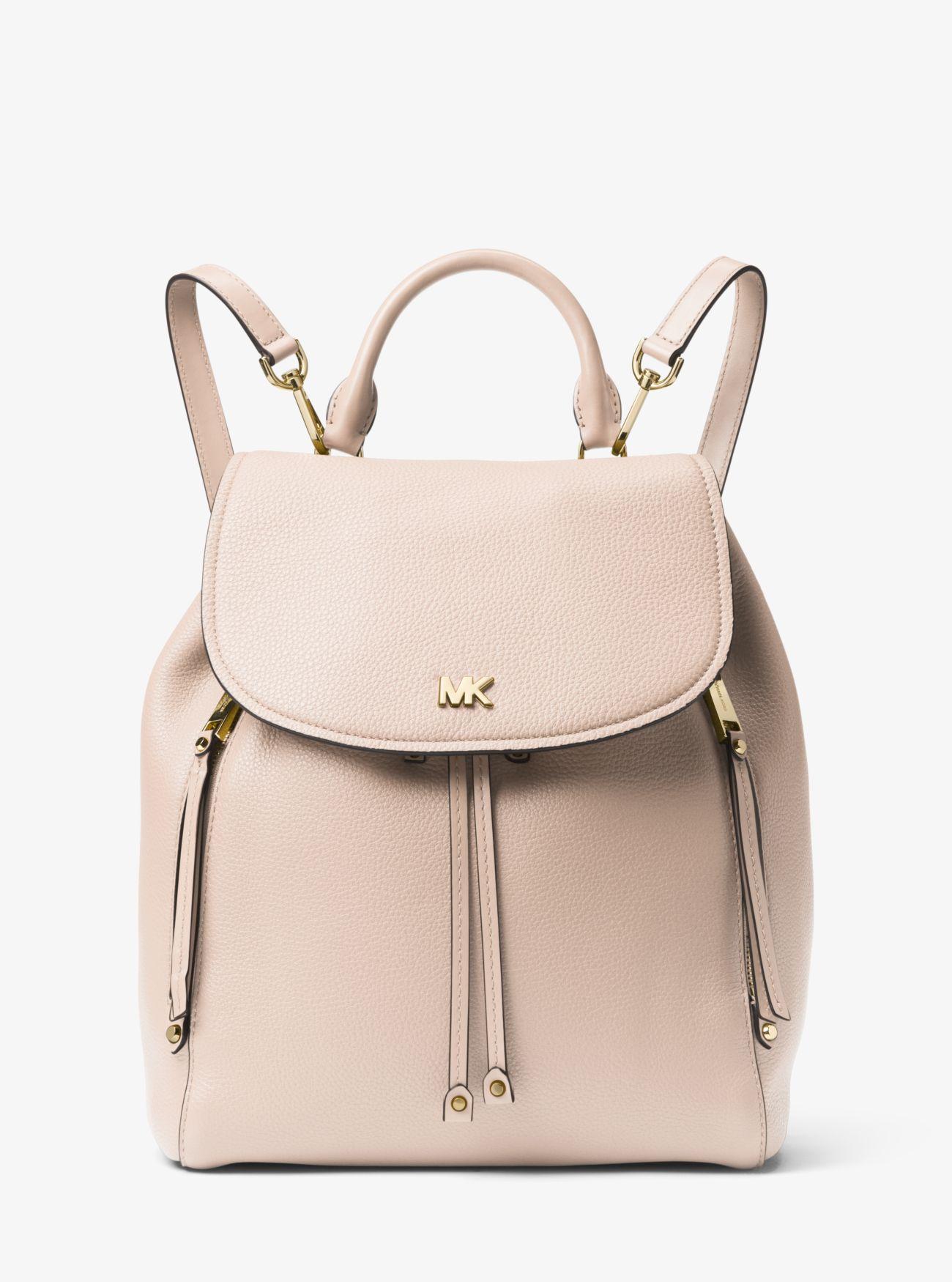 MICHAEL Michael Kors Evie Medium Leather Backpack in Pink Lyst