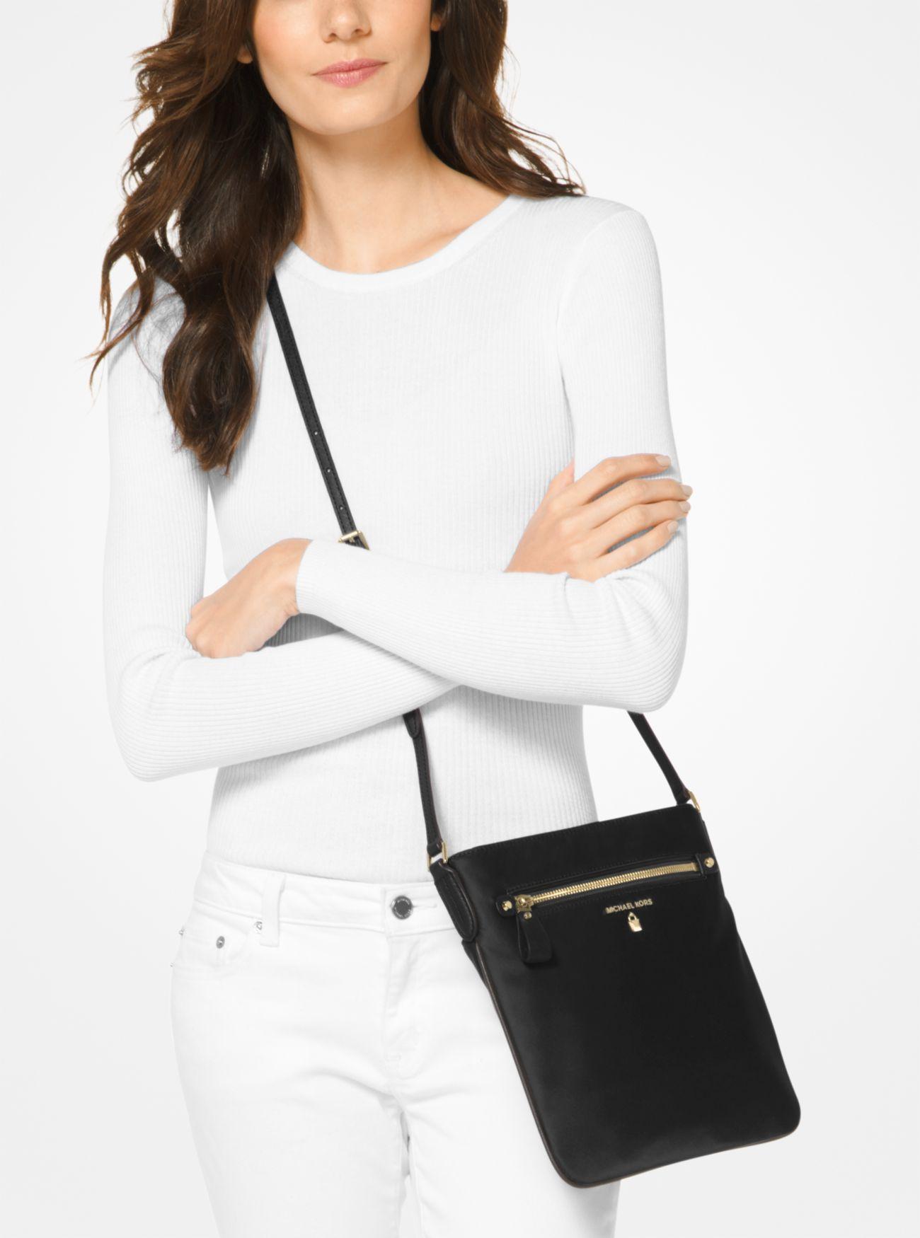 mk kelsey nylon crossbody