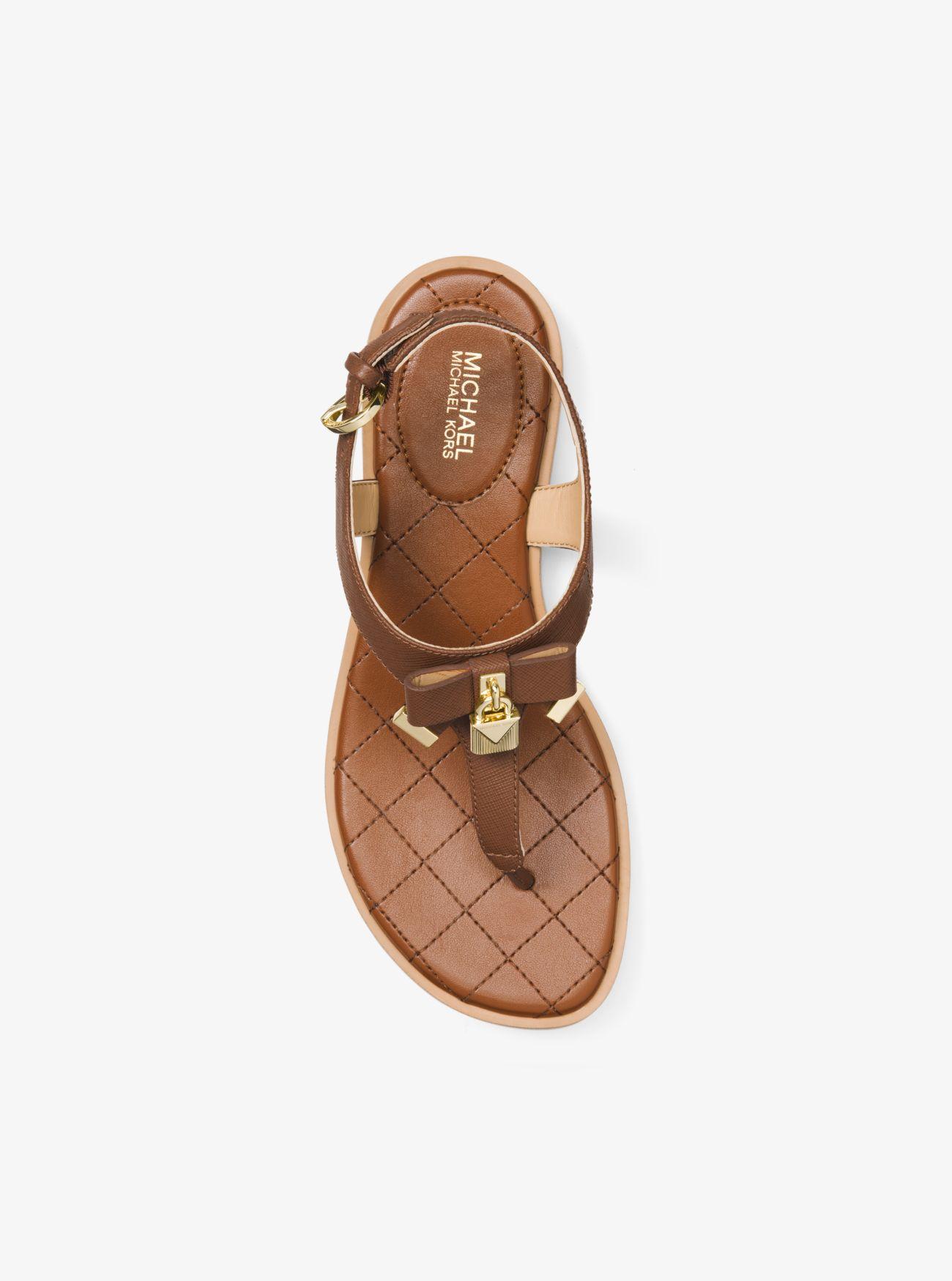 michael kors brown leather sandals
