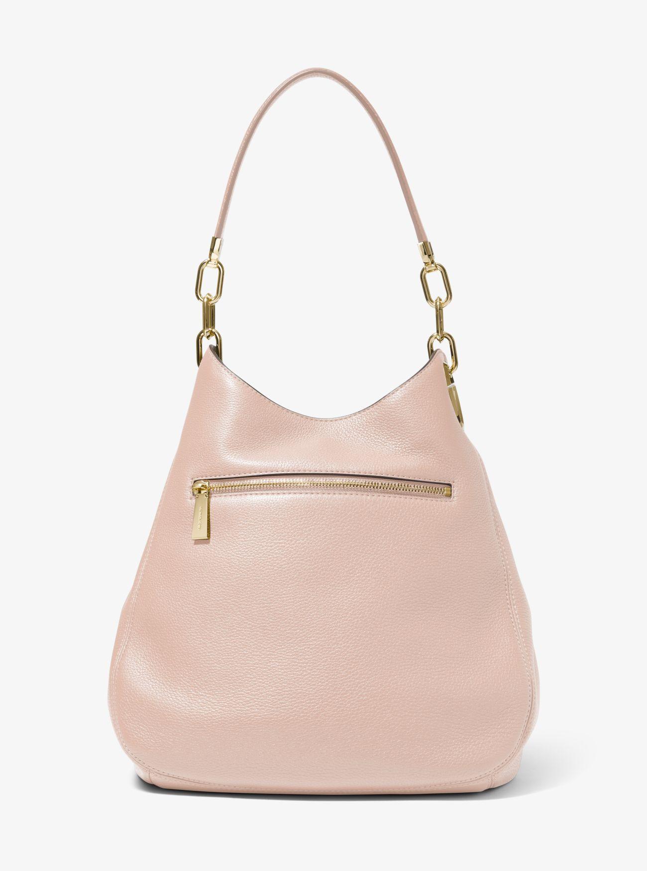 Michael Kors Lillie Large Pebbled Leather Shoulder Bag in Pink Lyst UK