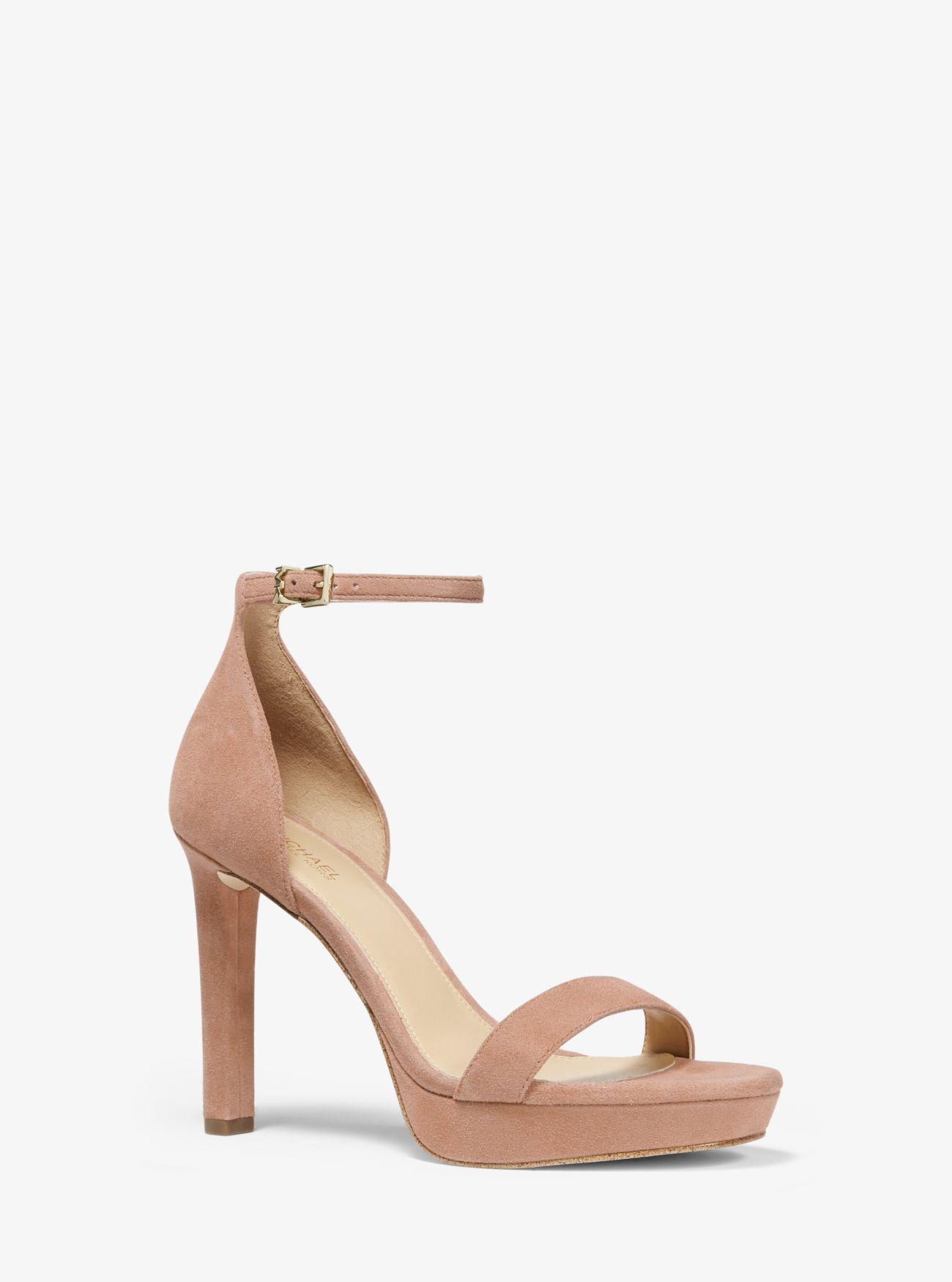 MICHAEL Michael Kors Margot Suede Platform Sandal in Pink - Lyst