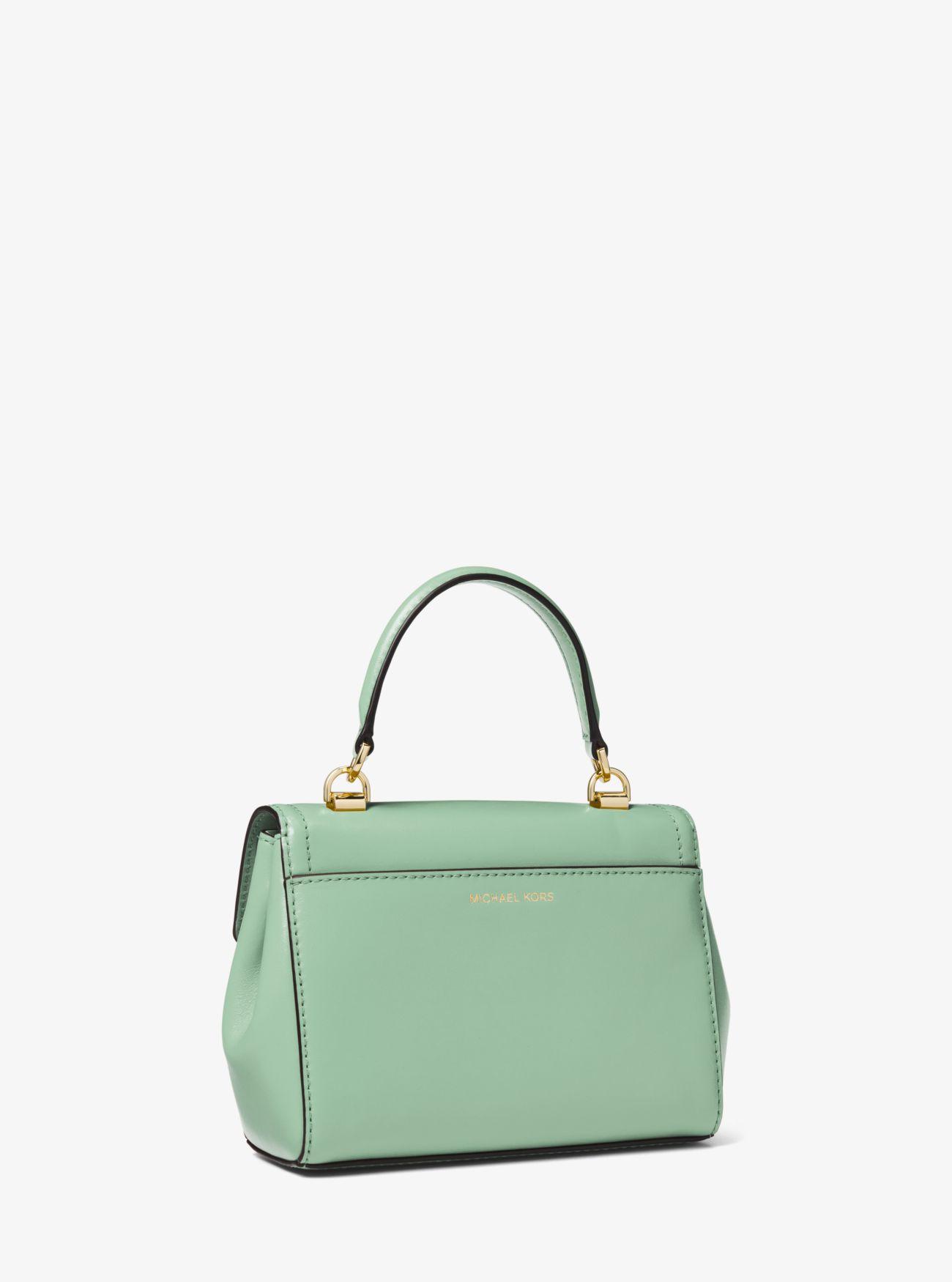 MICHAEL Michael Kors Ava Extra-small Leather Crossbody Bag in Green - Lyst