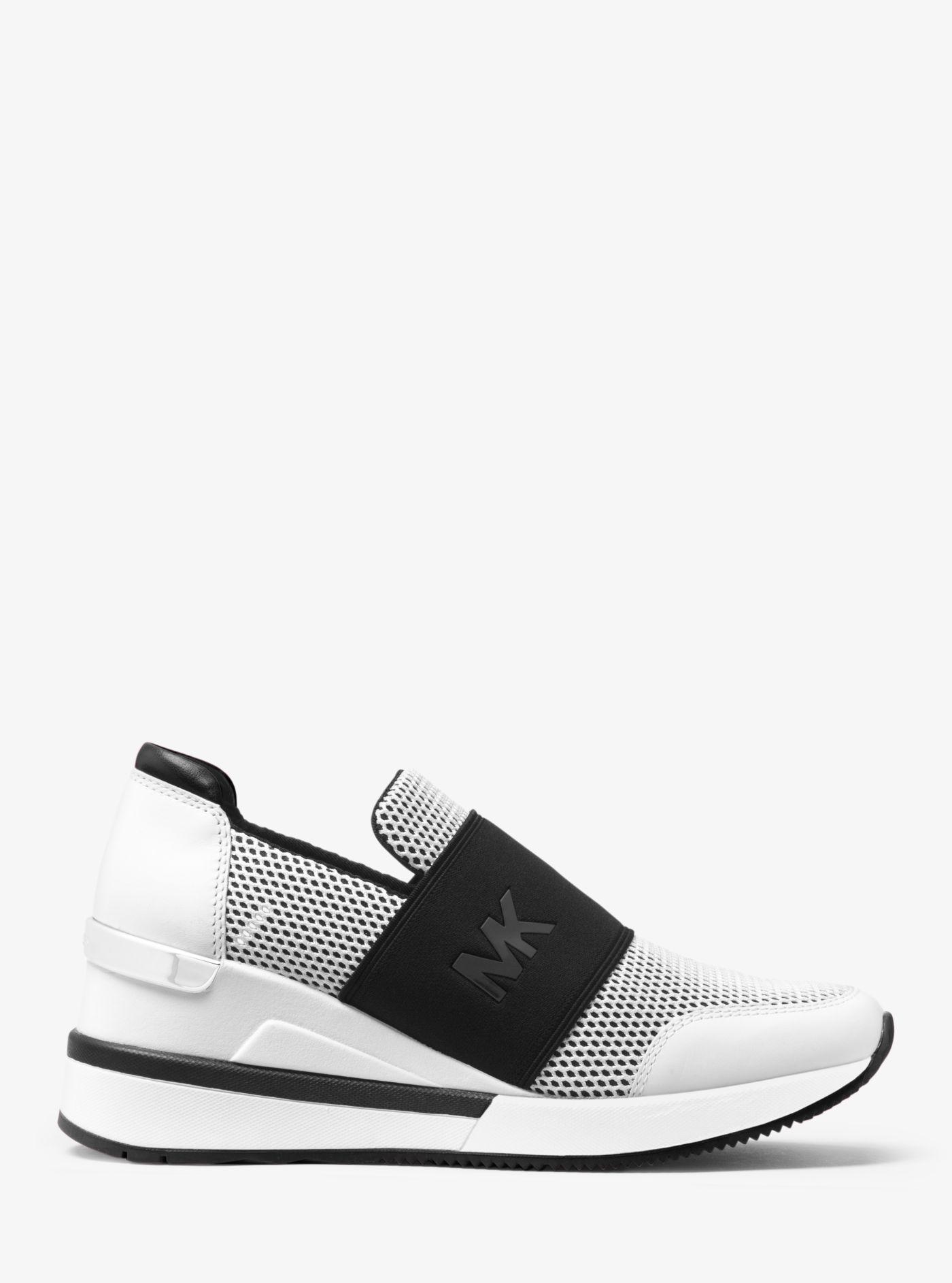 Michael Kors Felix Trainer (optic White/black) Shoes | Lyst