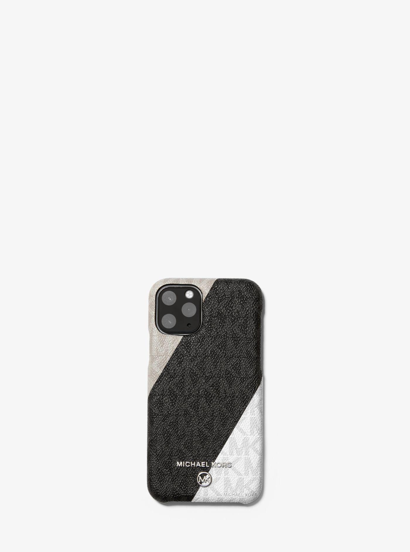 Michael Kors Canvas Color-block Logo Phone Cover For Iphone 11 Pro in White  Combo (Black) | Lyst