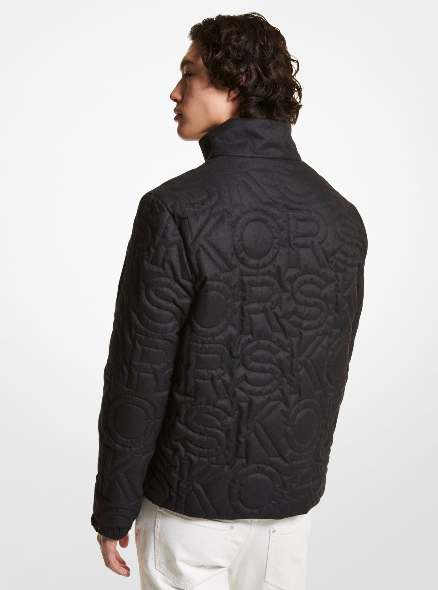 Michael Kors Logo Quilted Jacket in Black for Men | Lyst