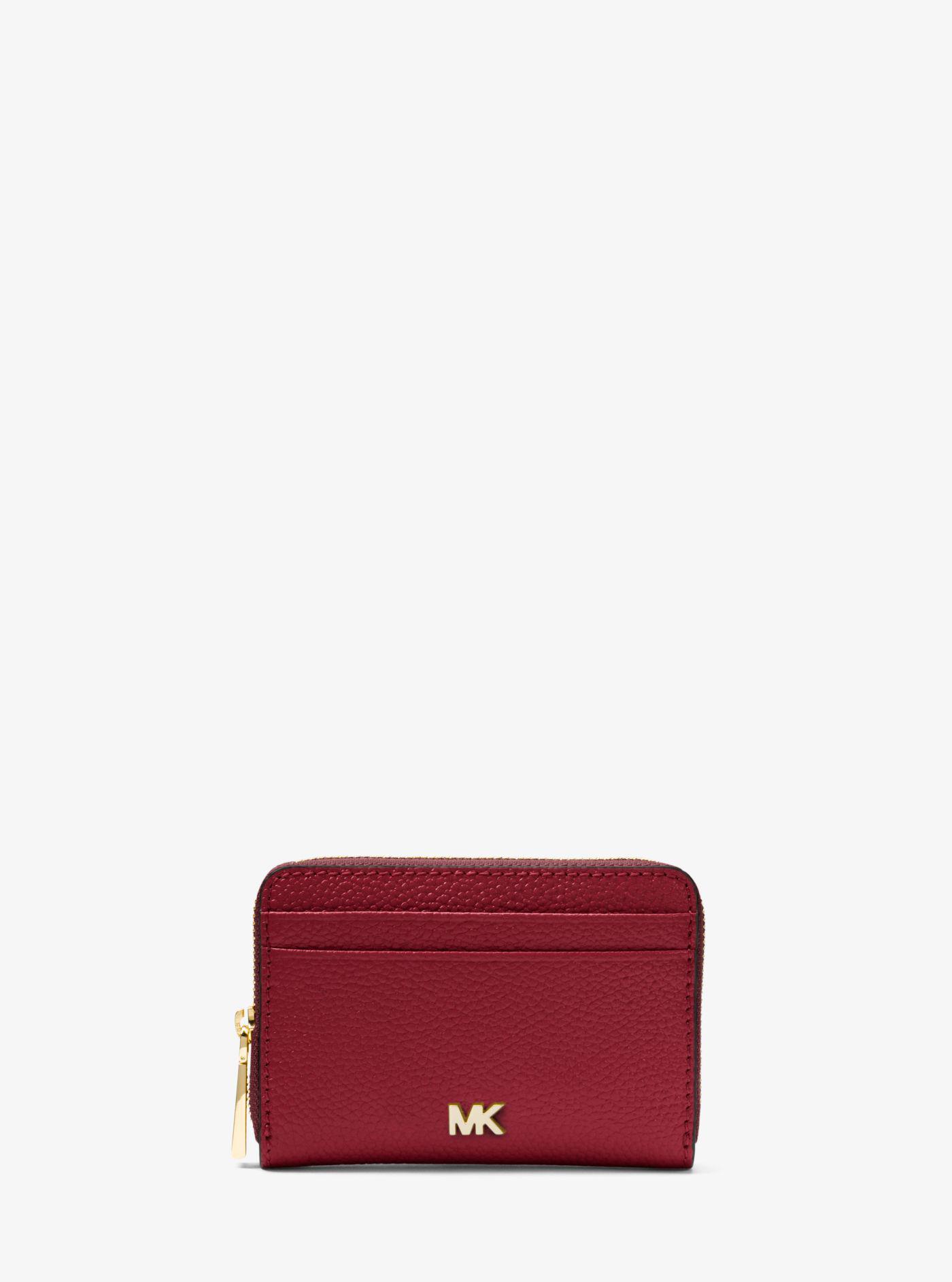 mk small pebbled leather wallet
