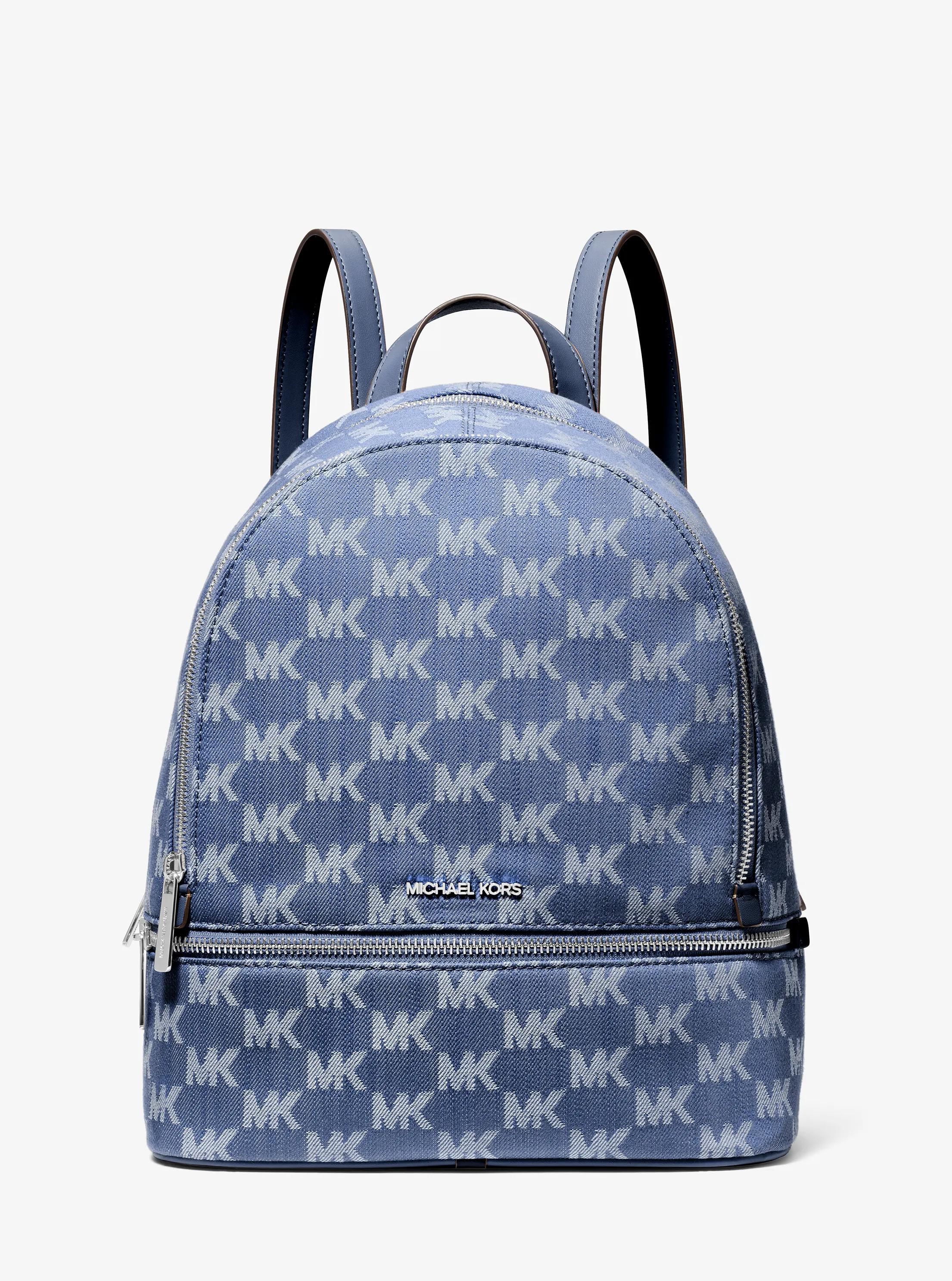 Michael Kors Backpack Work Travel MK Logo Blue Bag Michael Kors Cooper Logo Backpack – Club de Mode main image 2