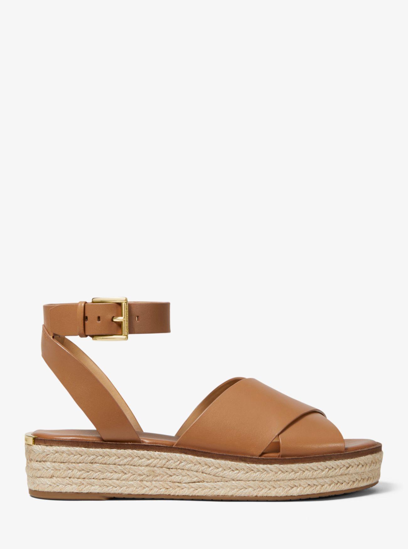 michael kors abbott leather espadrille sandal