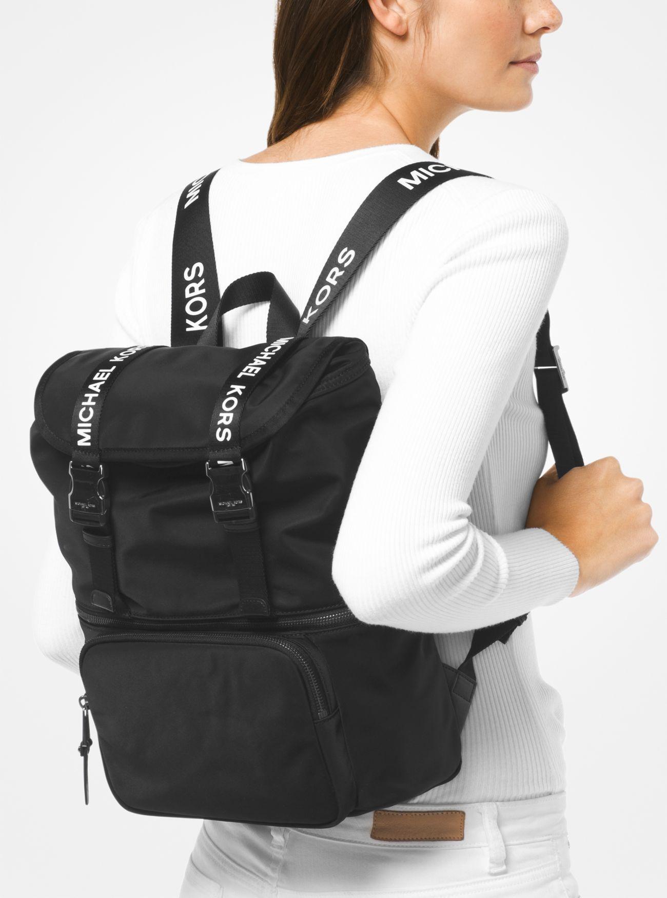 michael kors white nylon backpack 