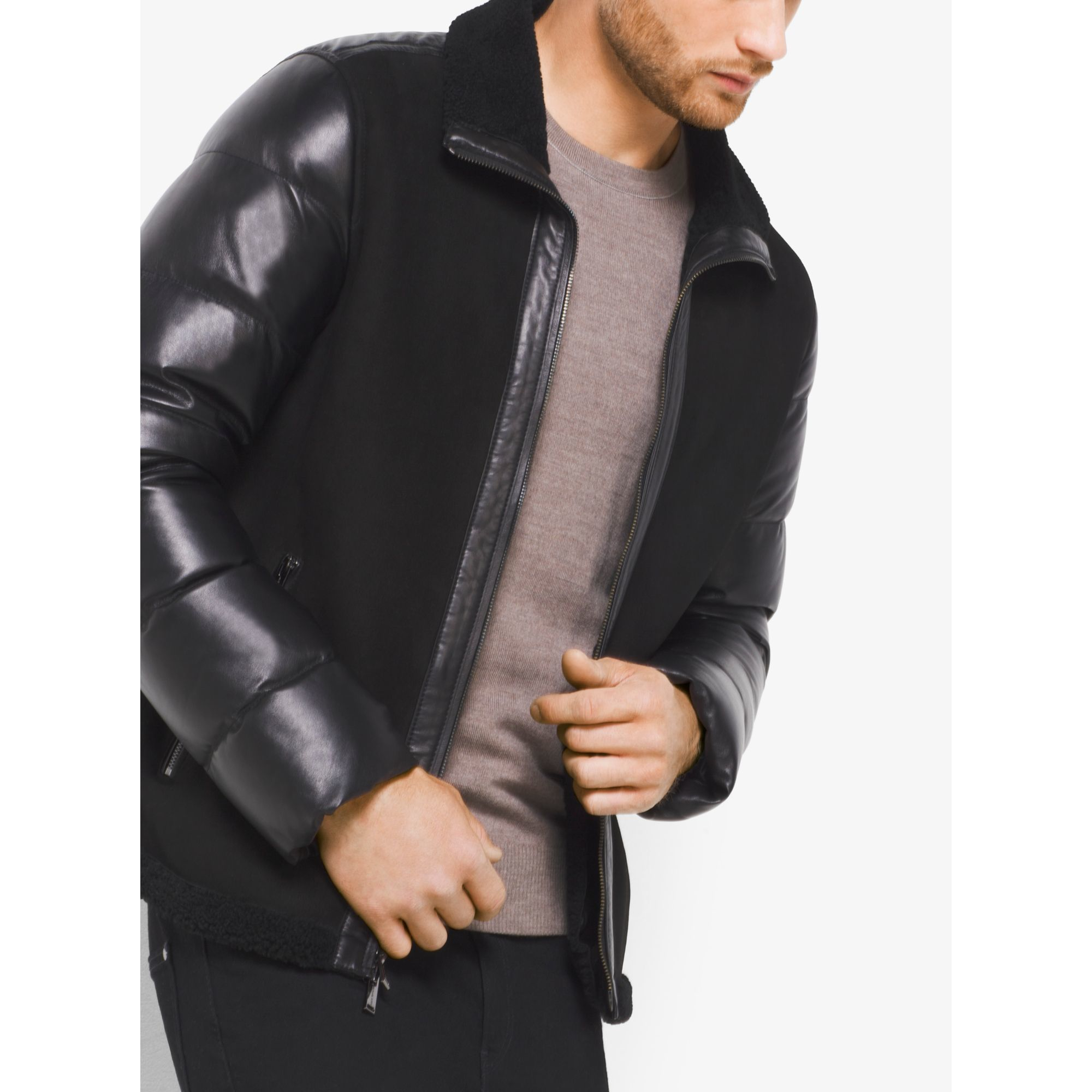 michael kors black jacket mens