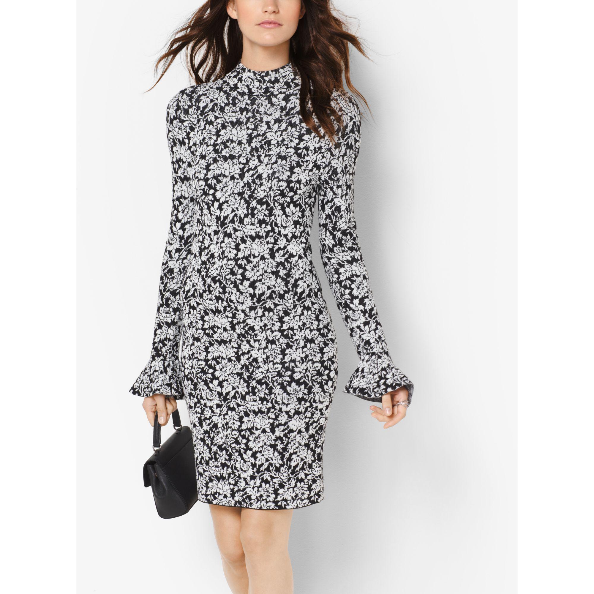 michael kors dress black and white
