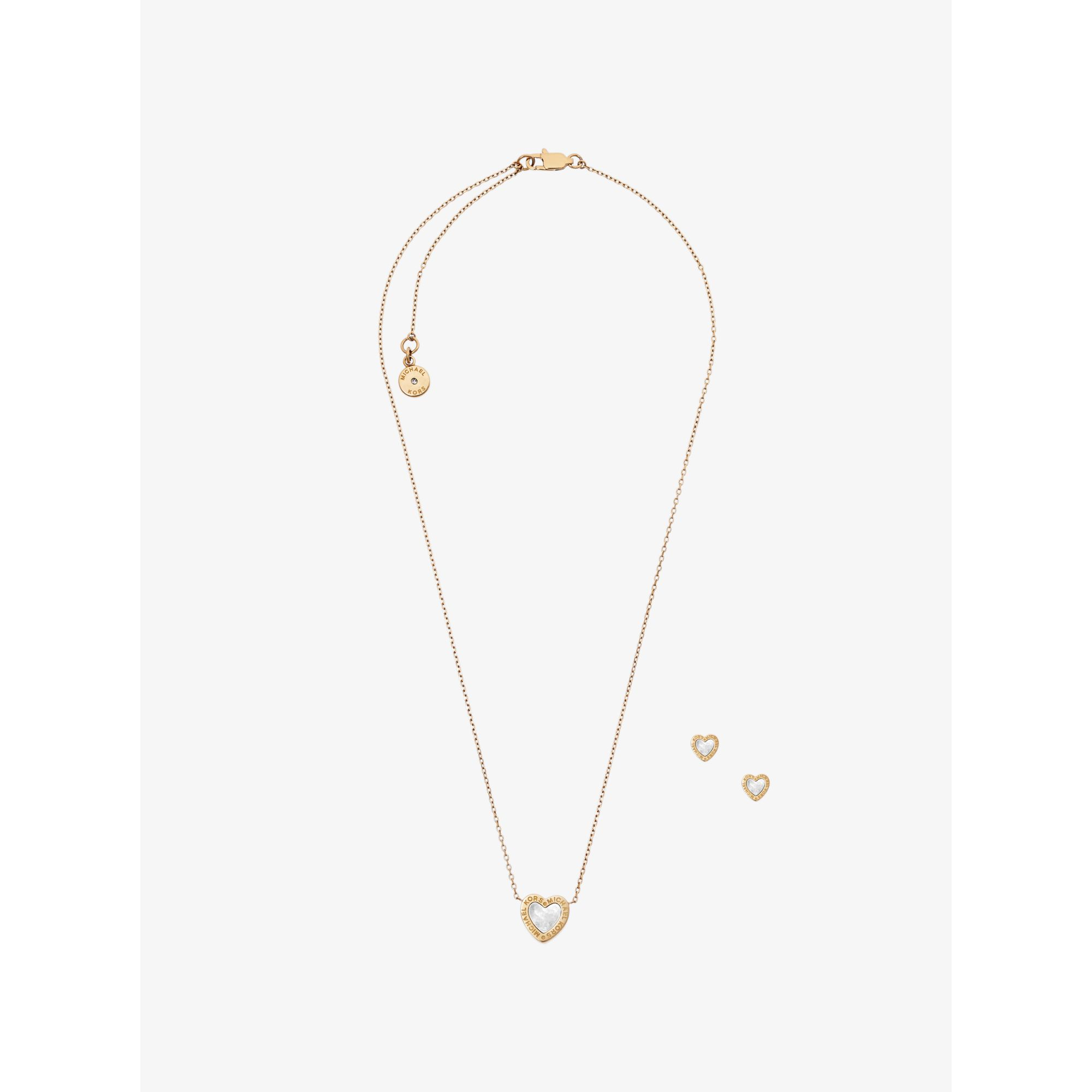 Michael Kors Gold-tone Heart Necklace 