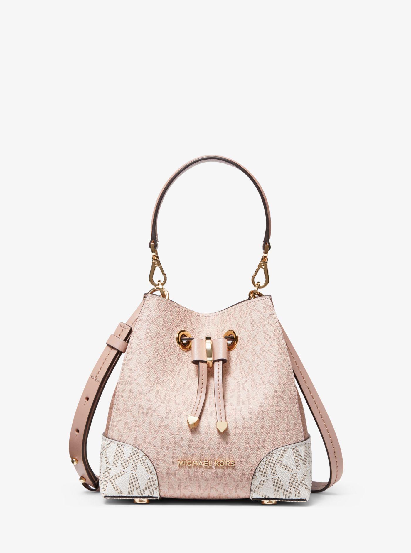 Michael Kors Mercer Gallery Extra-small Color-block Logo Crossbody Bag in  Pink | Lyst Australia