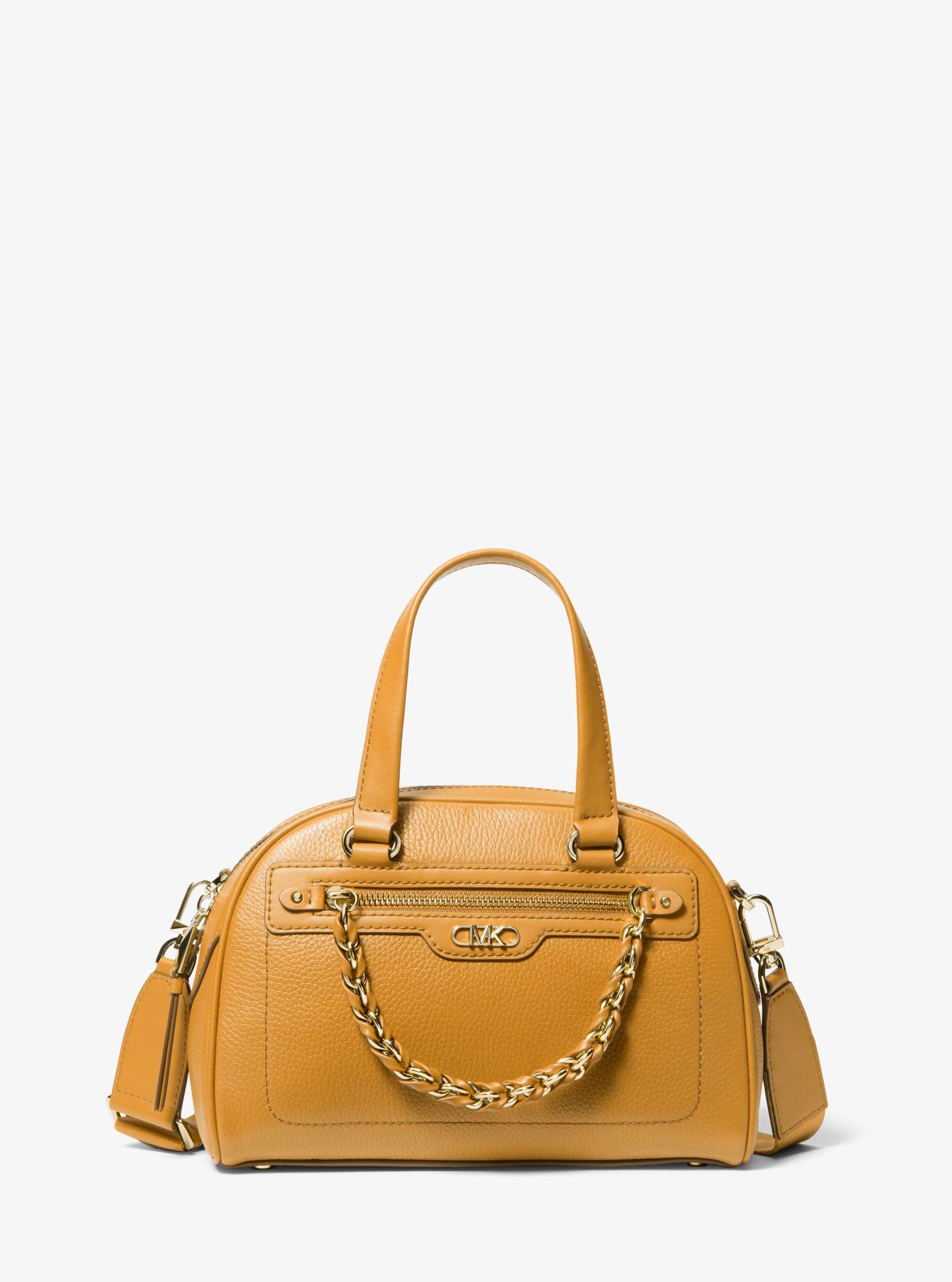 Michael Kors Williamsburg Small Pebbled Leather Satchel in Metallic Lyst