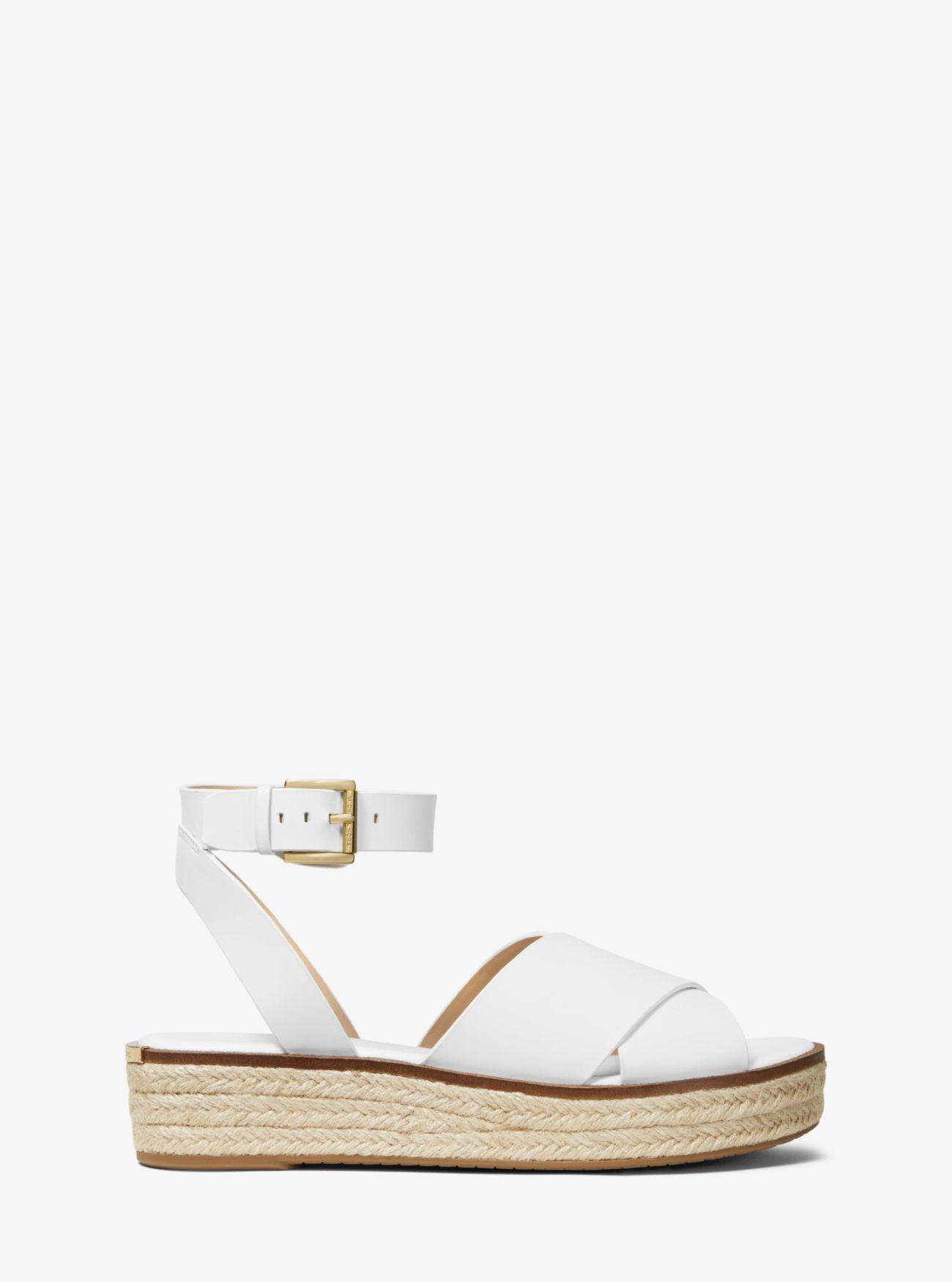 michael kors abbott leather espadrille sandal