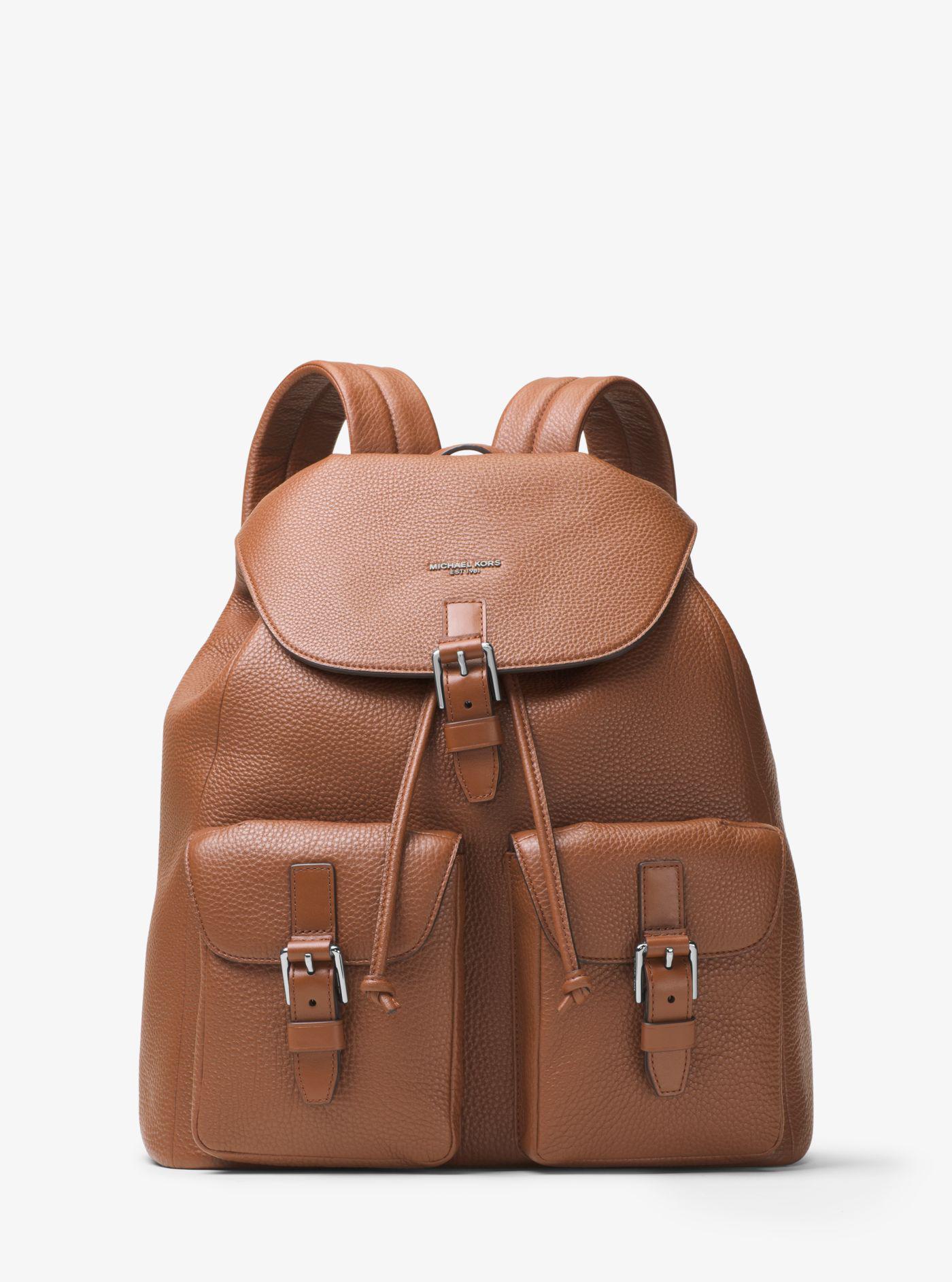 Michael kors bryant leather backpack discount