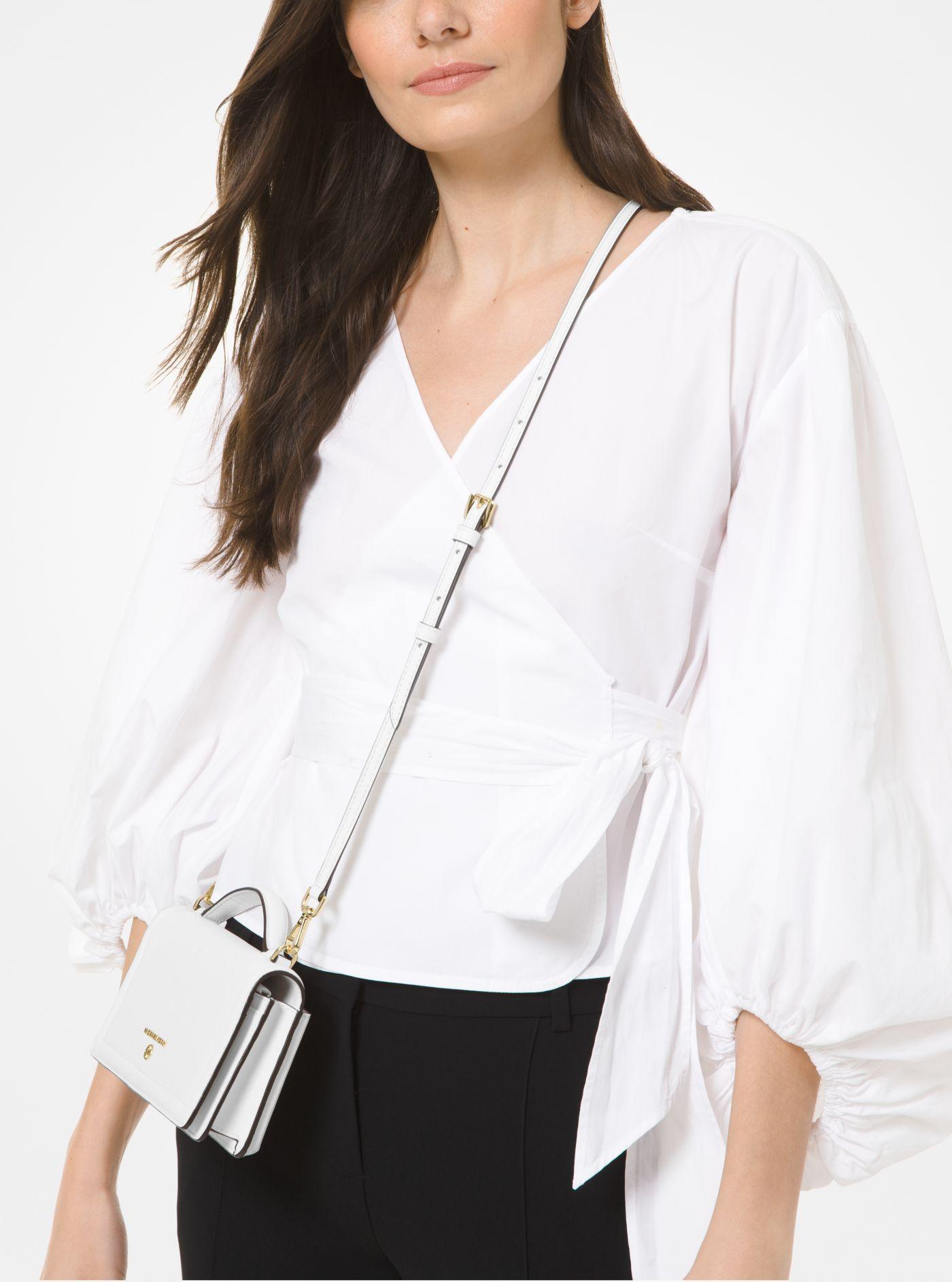 michael michael kors crossgrain leather small crossbody clutch