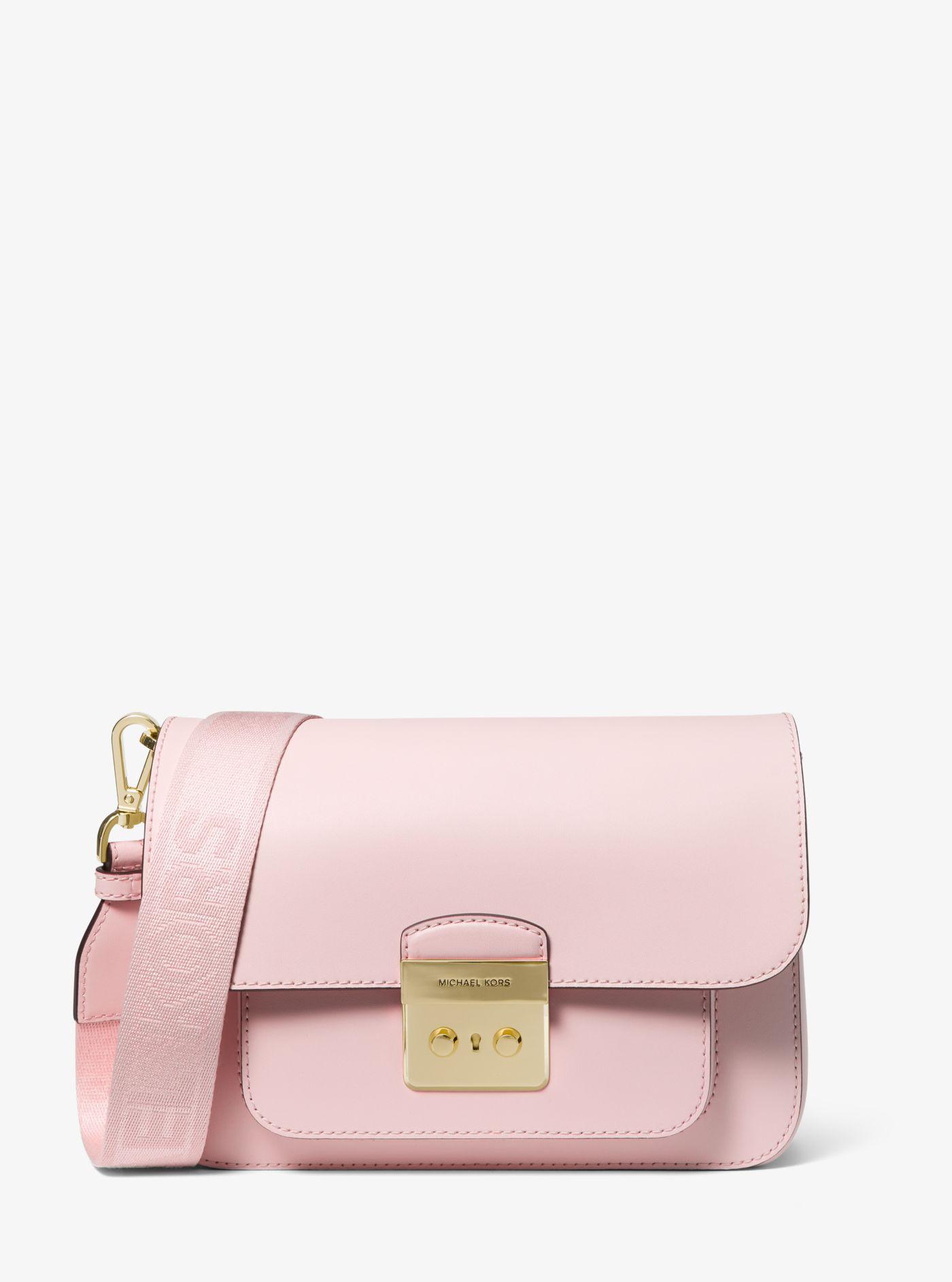 Michael Kors Sloan Editor Medium Leather Shoulder Bag in Pink | Lyst