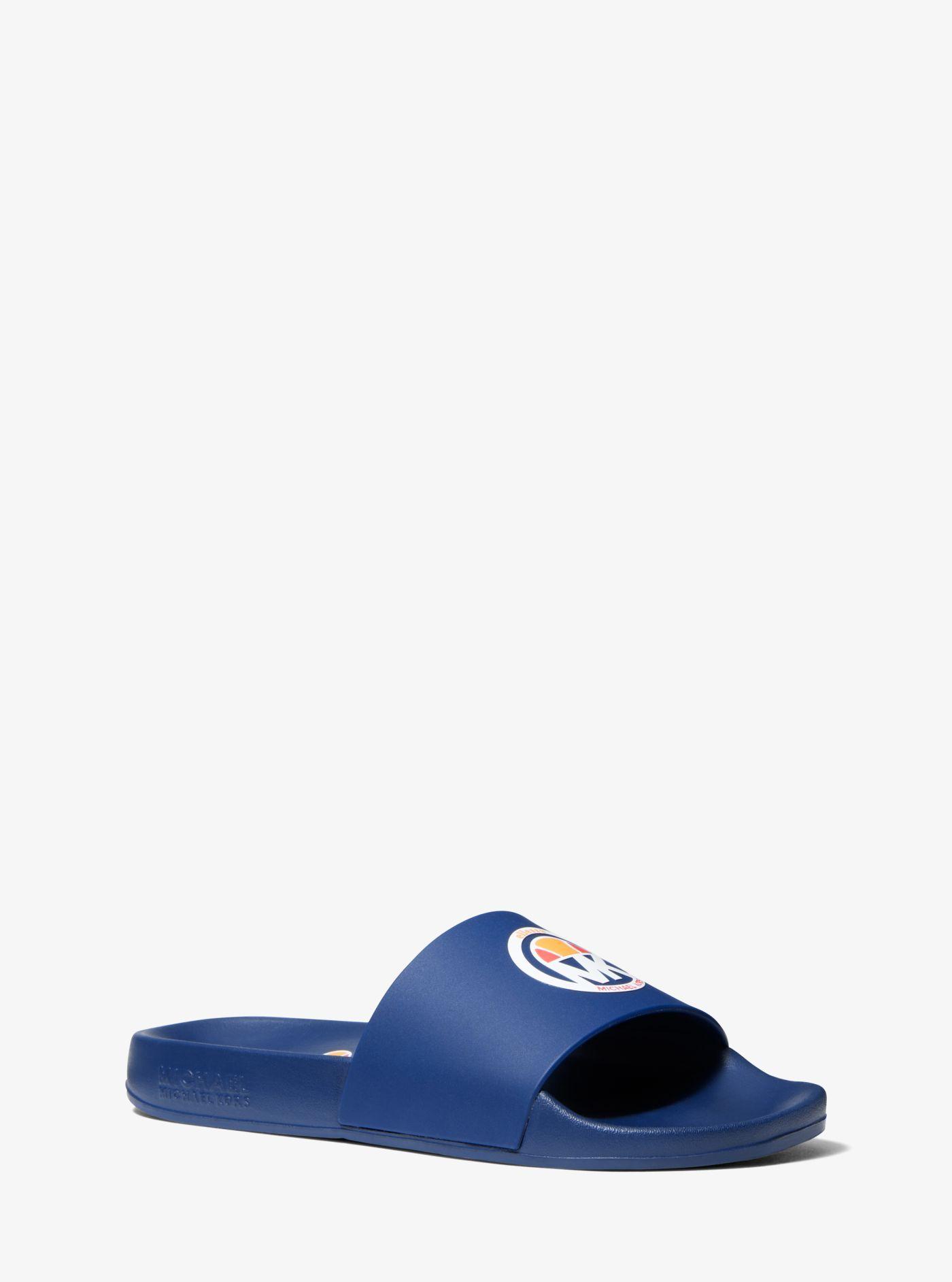 Michael Kors Mk X Ellesse Gilmore Rubber Slide Sandal in Blue | Lyst