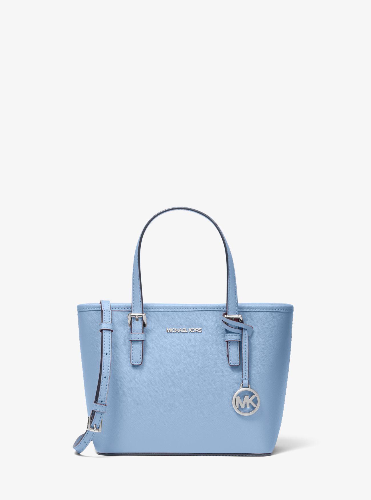 Michael Kors Jet Set Travel Extra-small Saffiano Leather Top-zip Tote Bag  in Blue