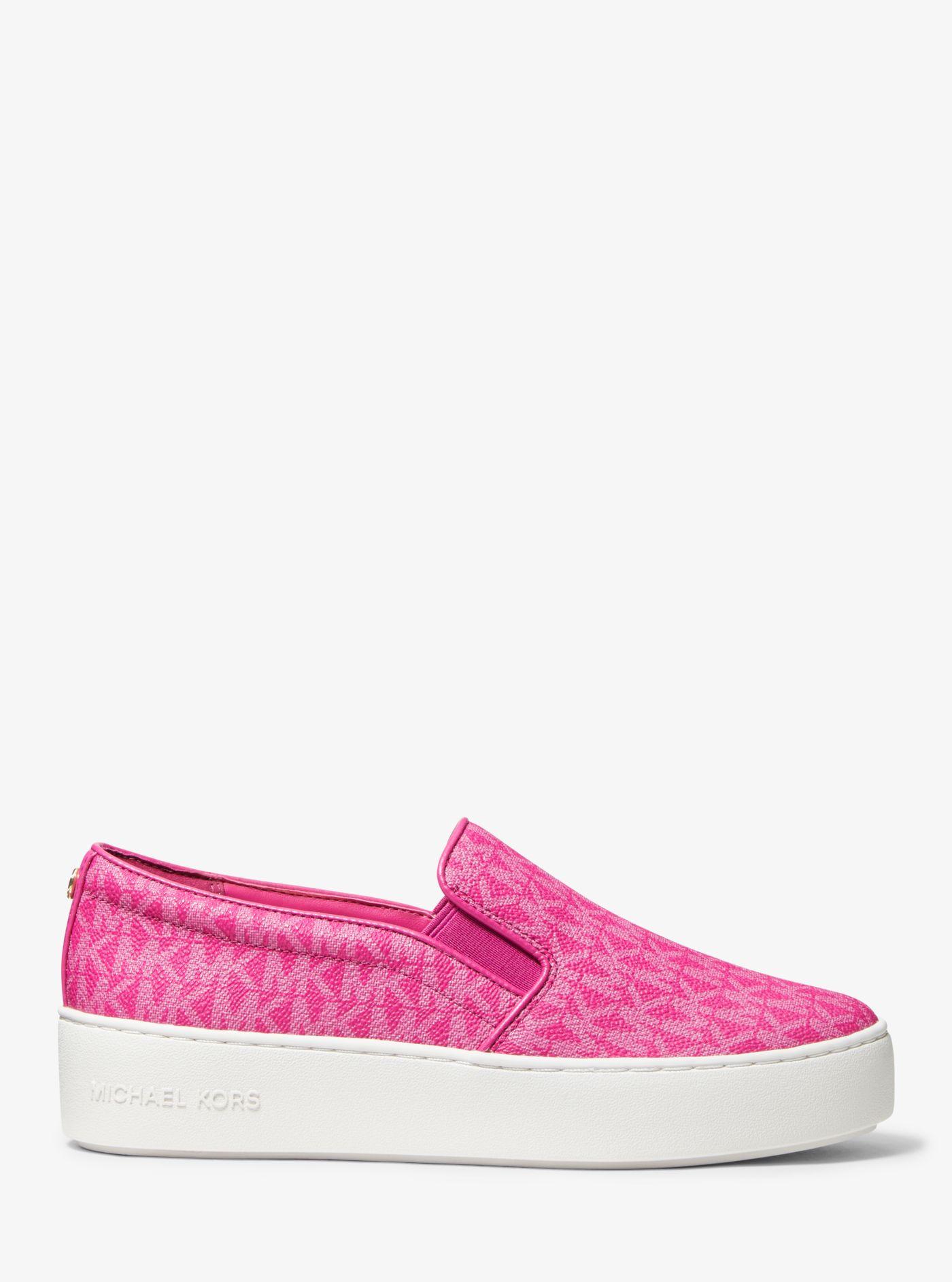De Perth breng de actie Michael Kors Trent Logo Slip-on Sneaker in Pink | Lyst