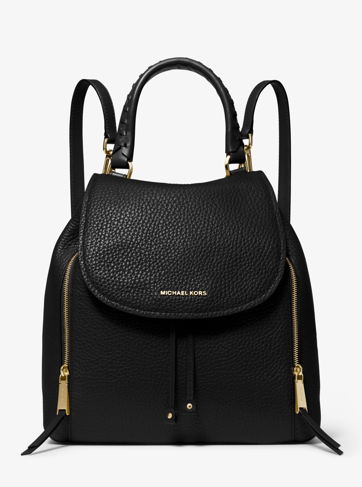 Michael Kors Viv Large Leather Backpack in Black Lyst