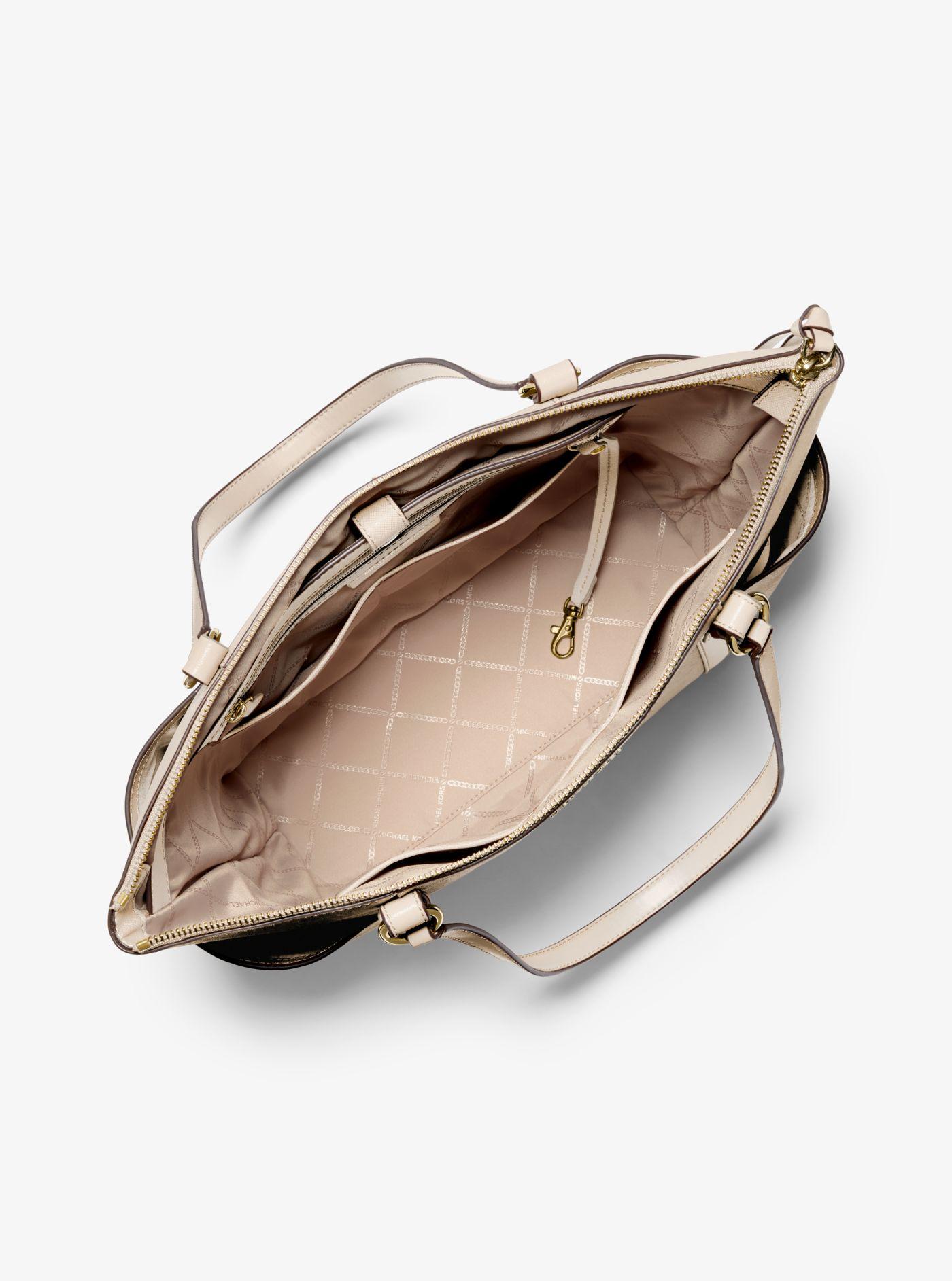 sullivan large saffiano leather top zip tote bag