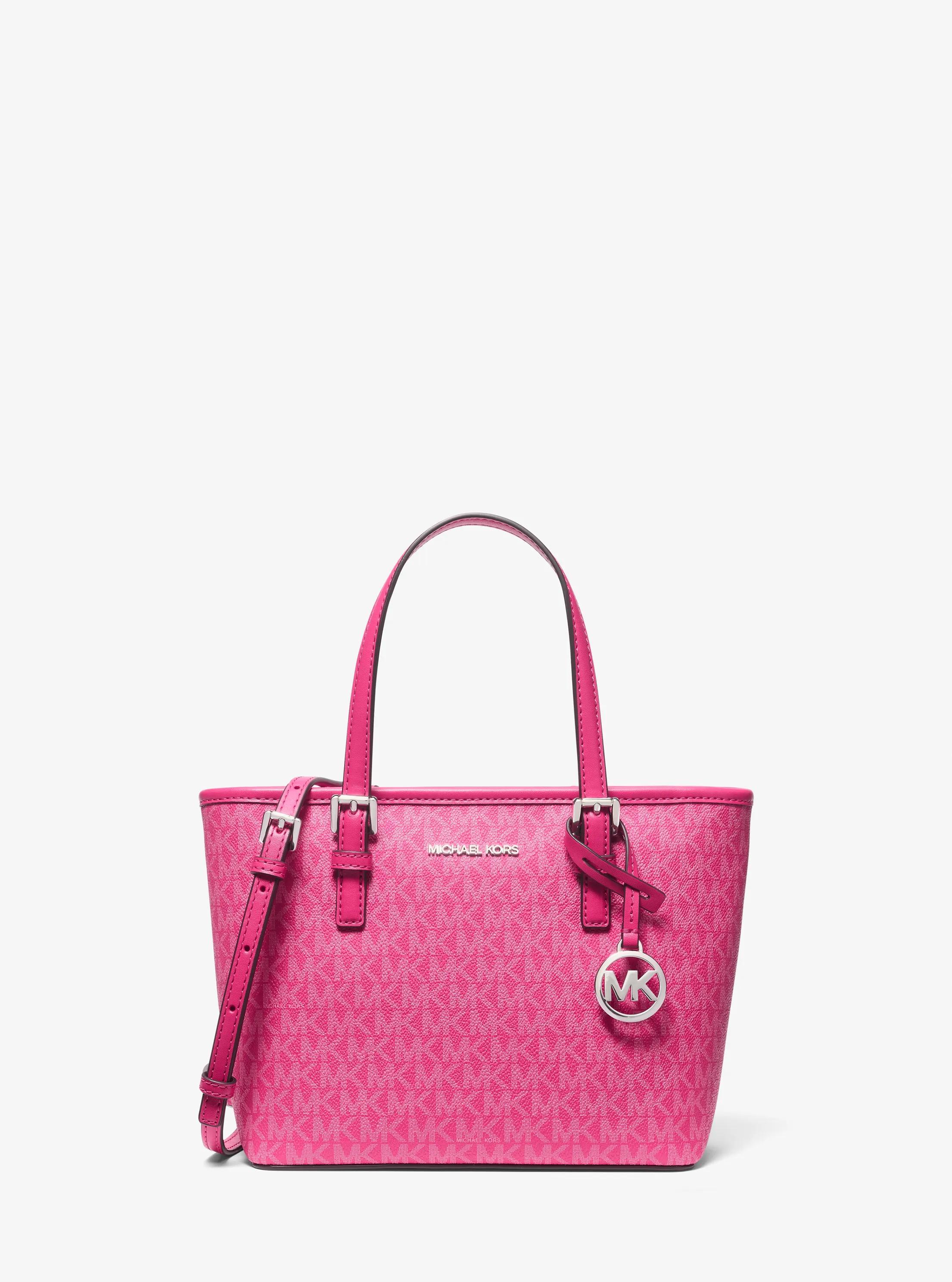 Michael Kors Jet Set Travel Extra-Small Logo Top-Zip Tote Bag in