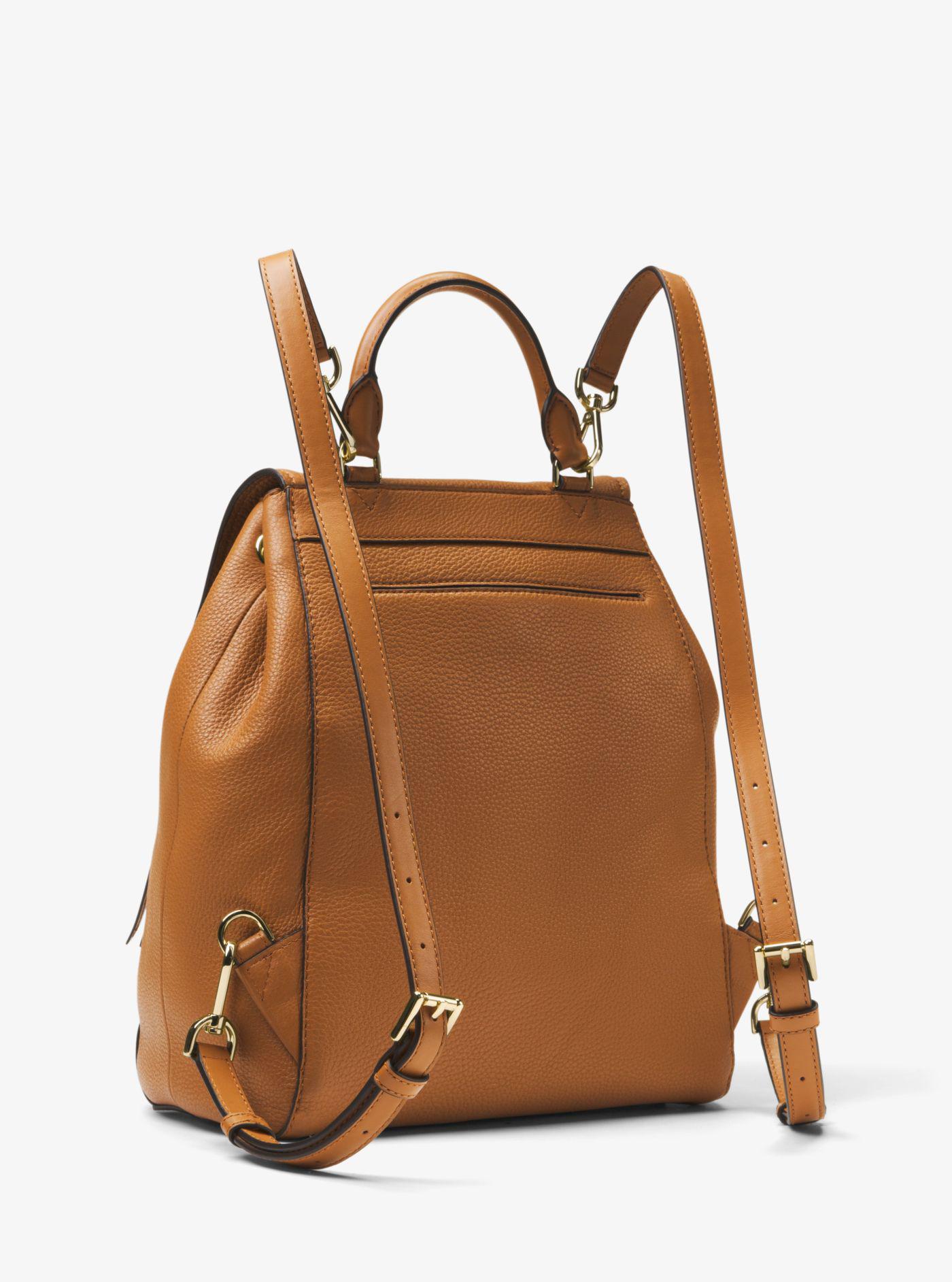 michael kors evie medium leather backpack
