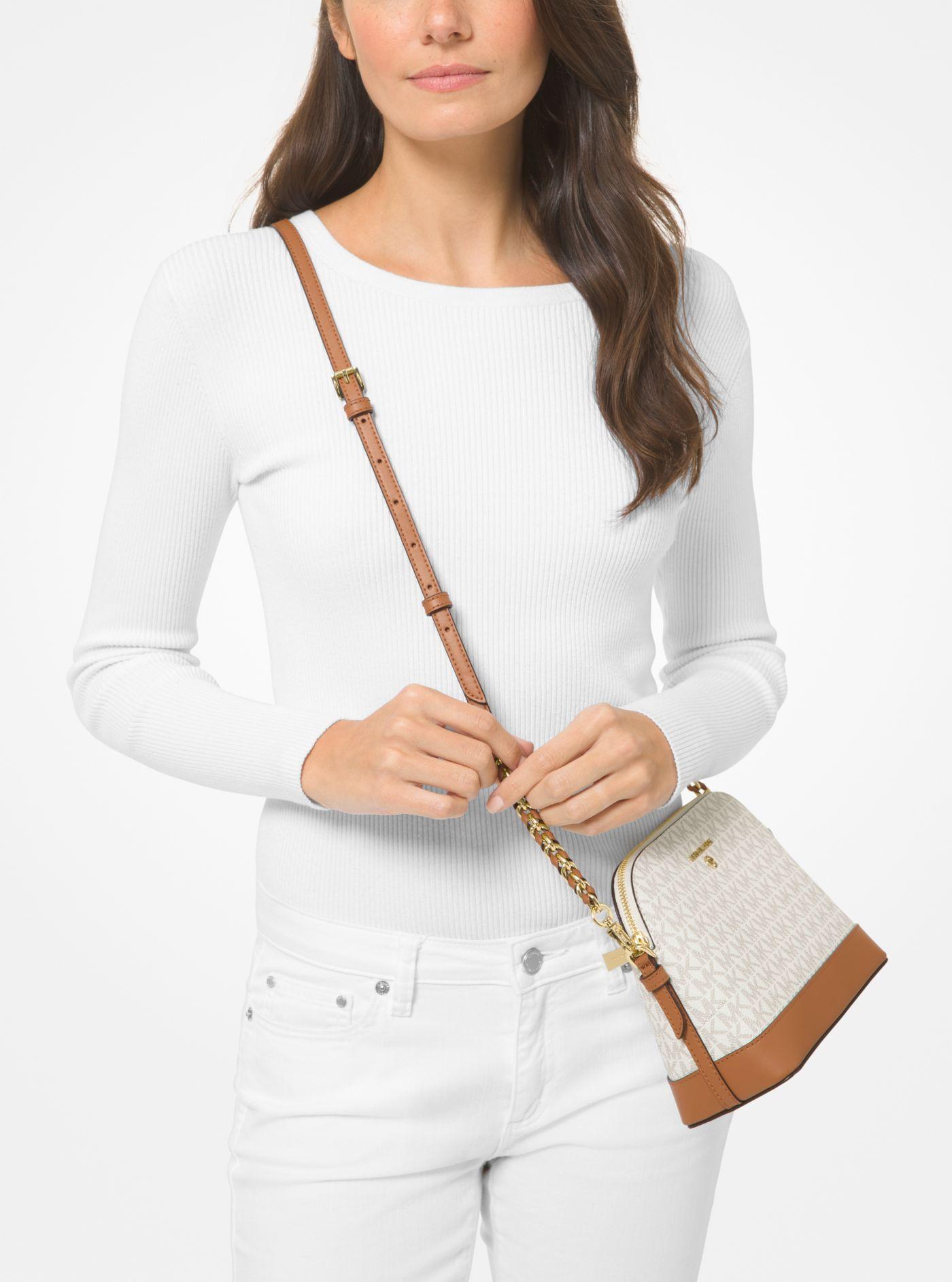 large logo dome crossbody bolsa