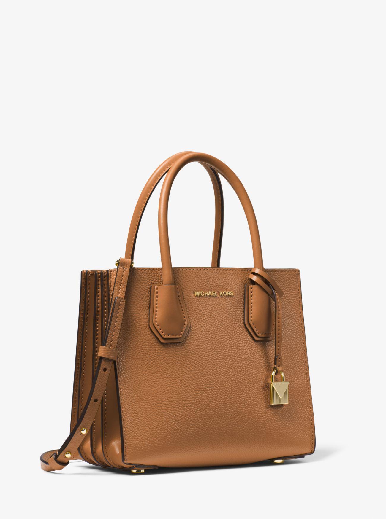 Borsa A Tracolla Mercer Media A Fisarmonica In Pelle MartellataMichael Kors  in Pelle di colore Marrone | Lyst