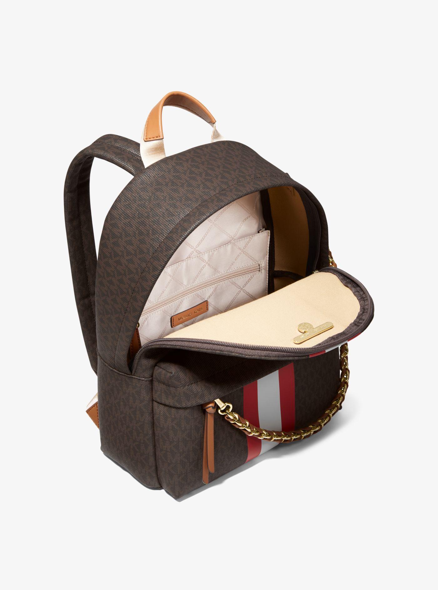 Michael Kors Slater Medium Signature Logo Stripe Backpack | Lyst