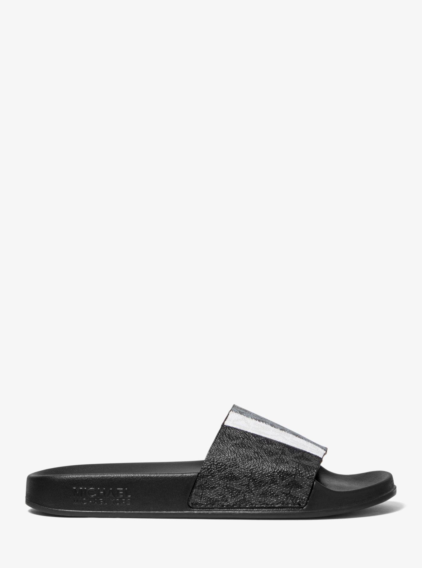 michael kors slides silver