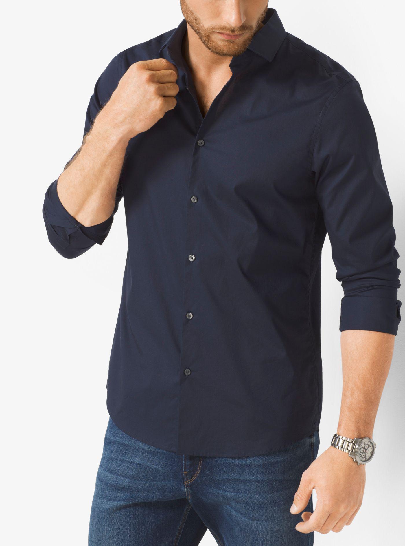 Michael kors slim fit stretch shirt Clearance