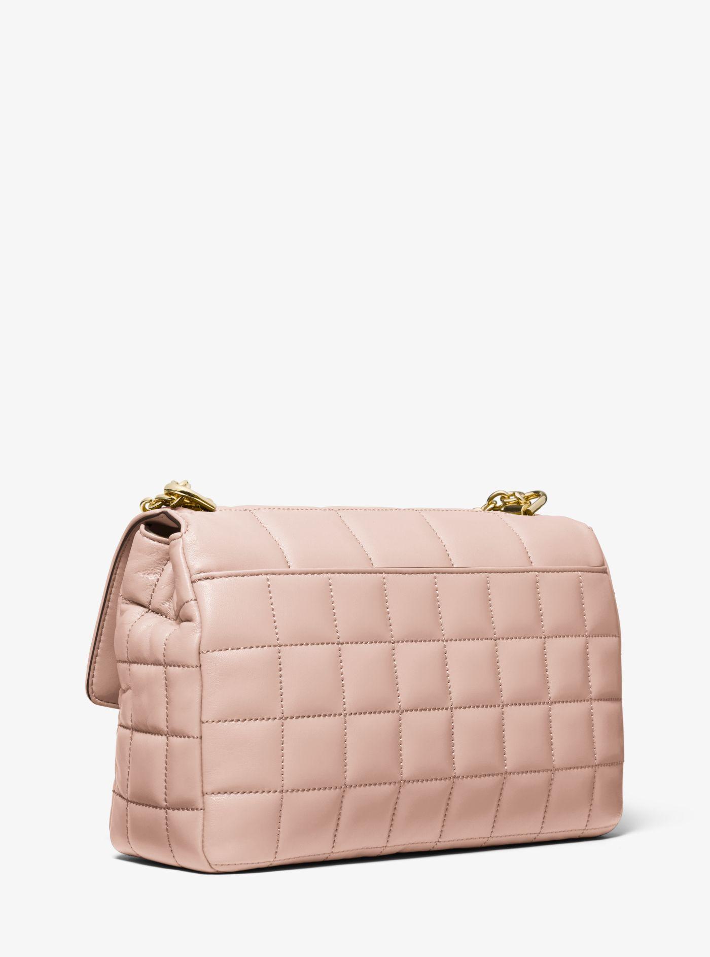 Michael Kors Soho Large Quilted Leather Shoulder Bag in Pink | Lyst