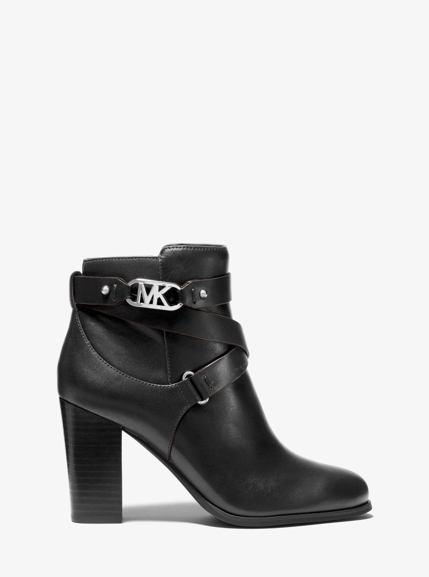 Michael Kors Kincaid Leather Ankle Boot in Black - Lyst