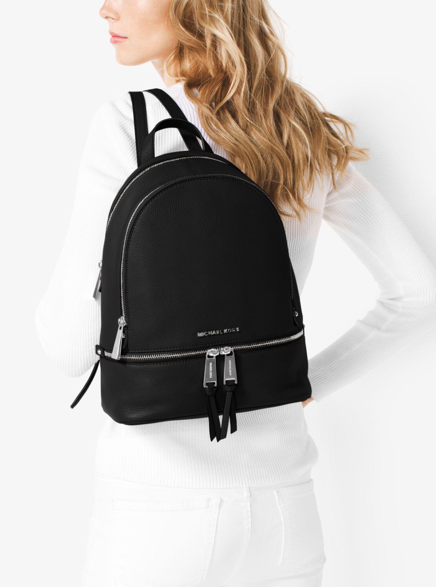 rhea medium leather backpack
