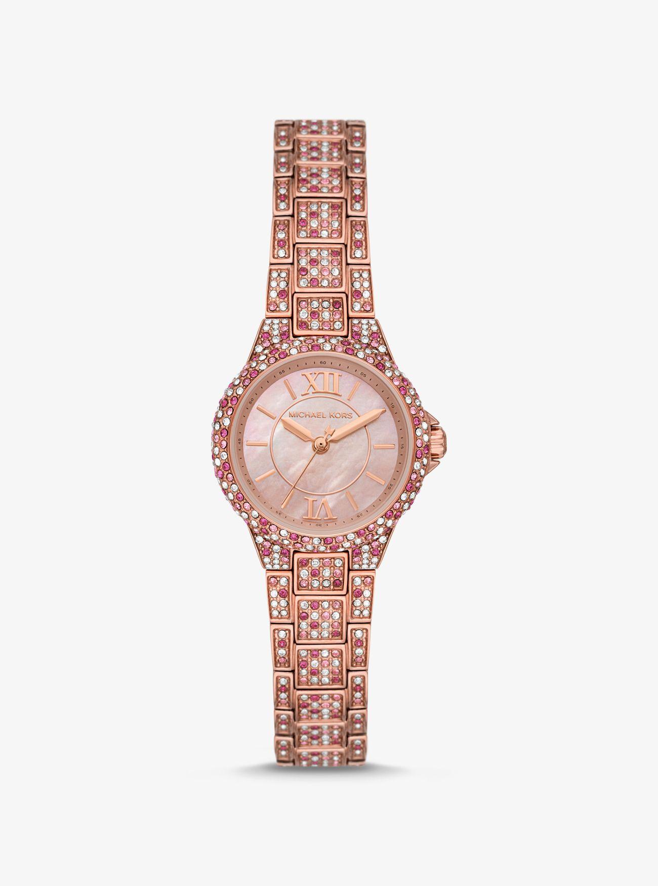 Petite Camille Pavé Rose GoldTone Watch di Michael Kors in Rosa Lyst