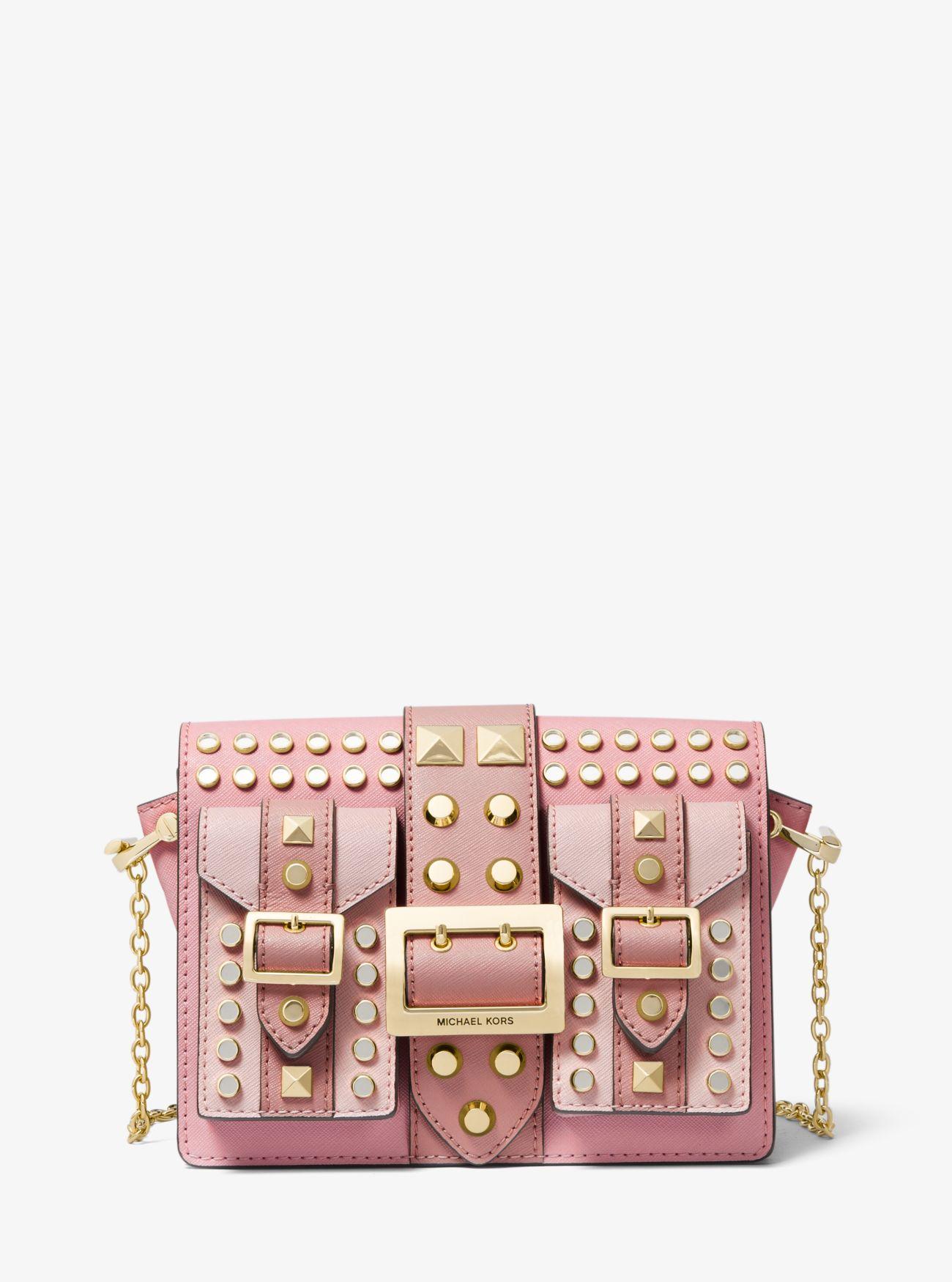 michael kors pink studded purse