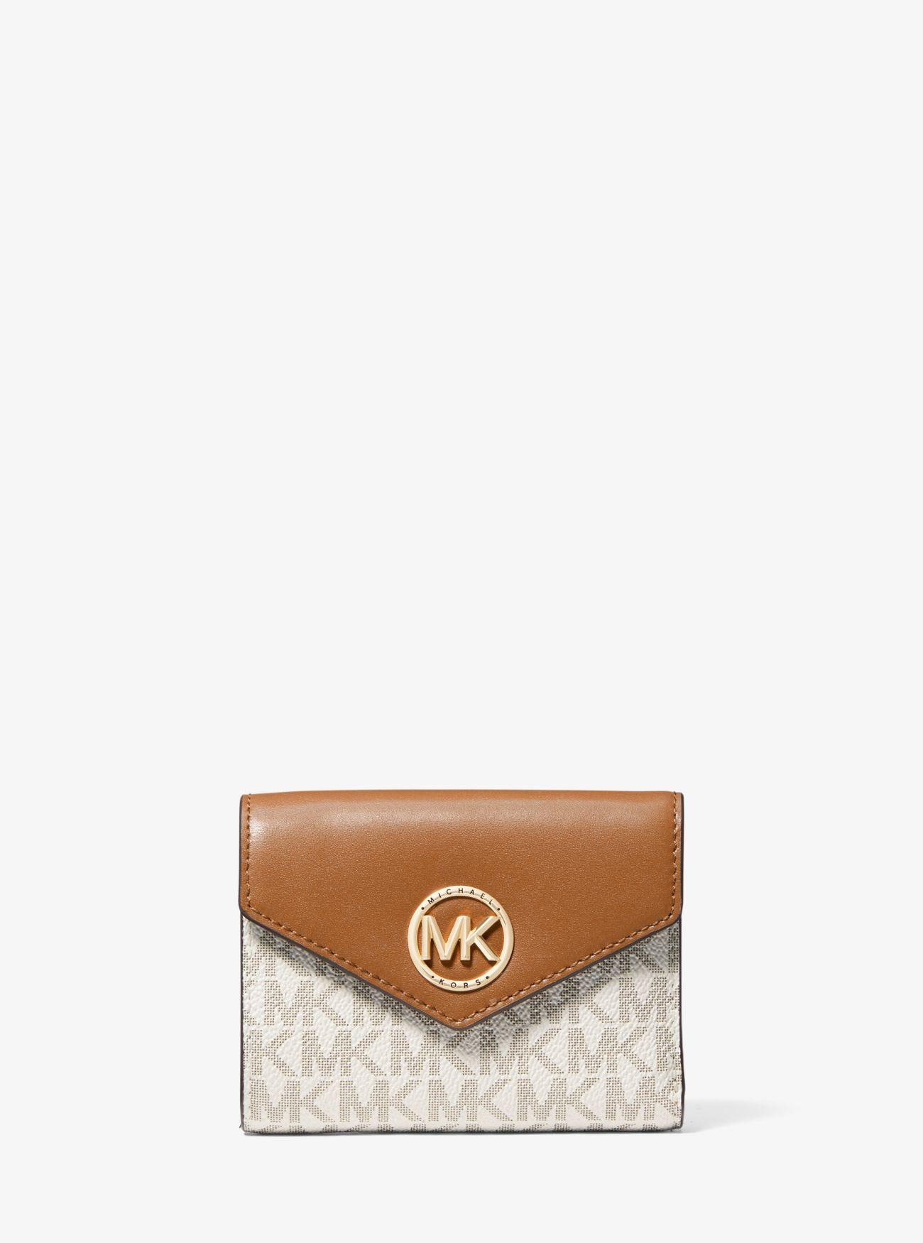 Cartera tipo sobre Carmen mediana de piel con tres pliegues y logotipo MICHAEL  Michael Kors | Lyst