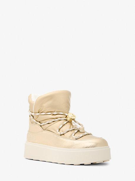 Michael Kors Romey Metallic Lace-Up Boot in Natural Lyst