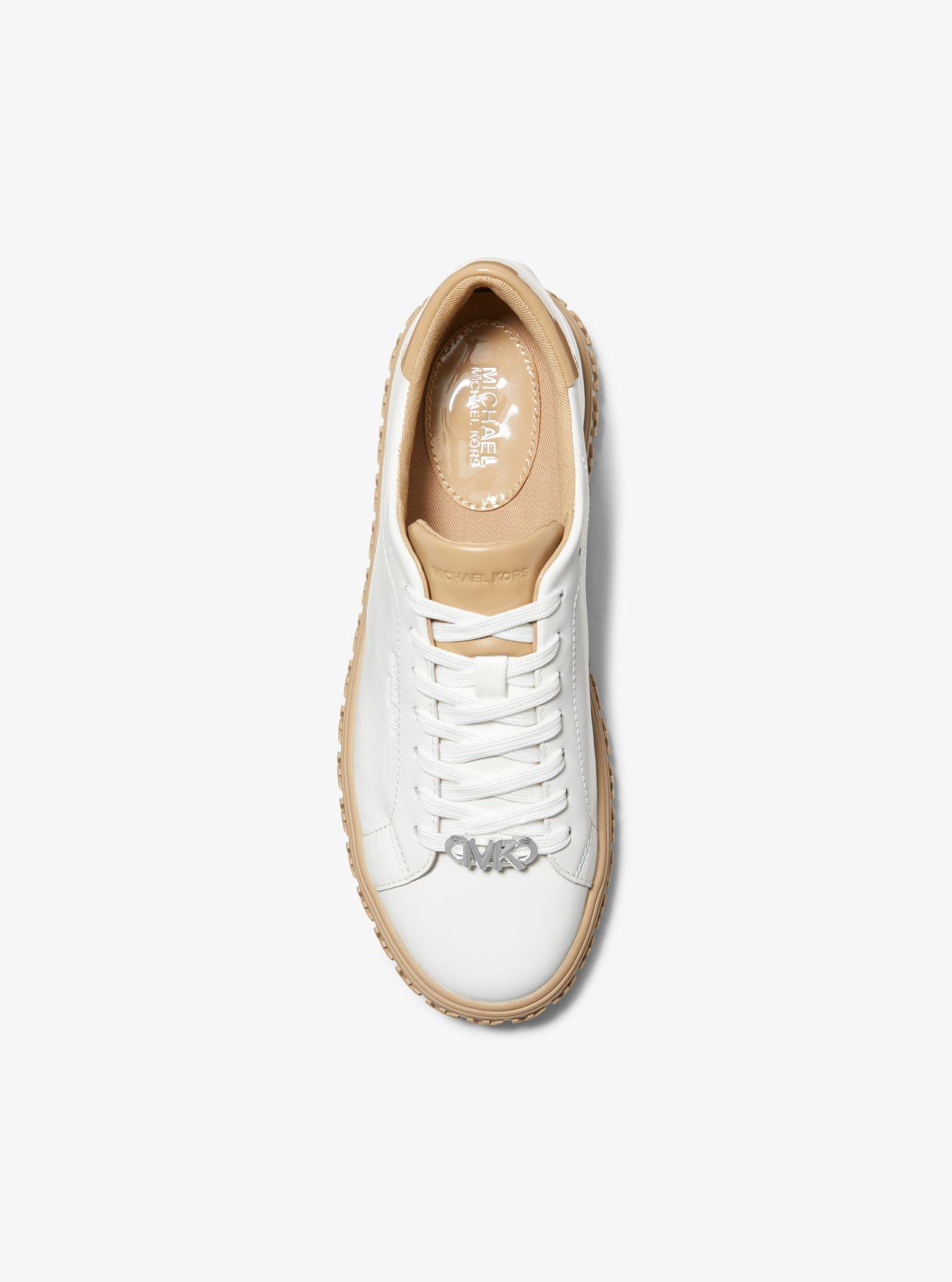 Michael Kors Grove Two-tone Leather Sneaker in White | Lyst UK
