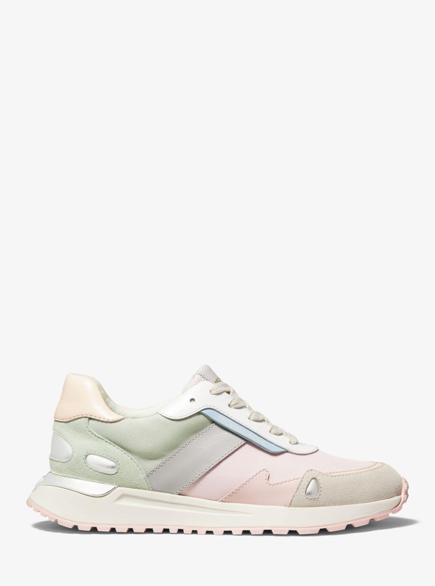 monroe canvas and suede trainer